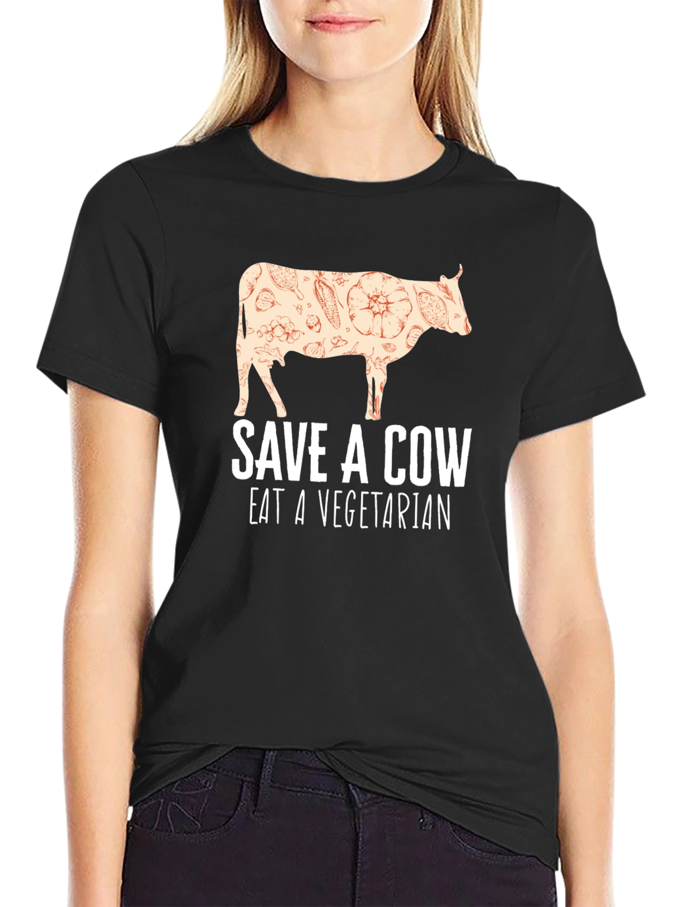 Save a Cow Eat a Vegetarian Graphic Tee