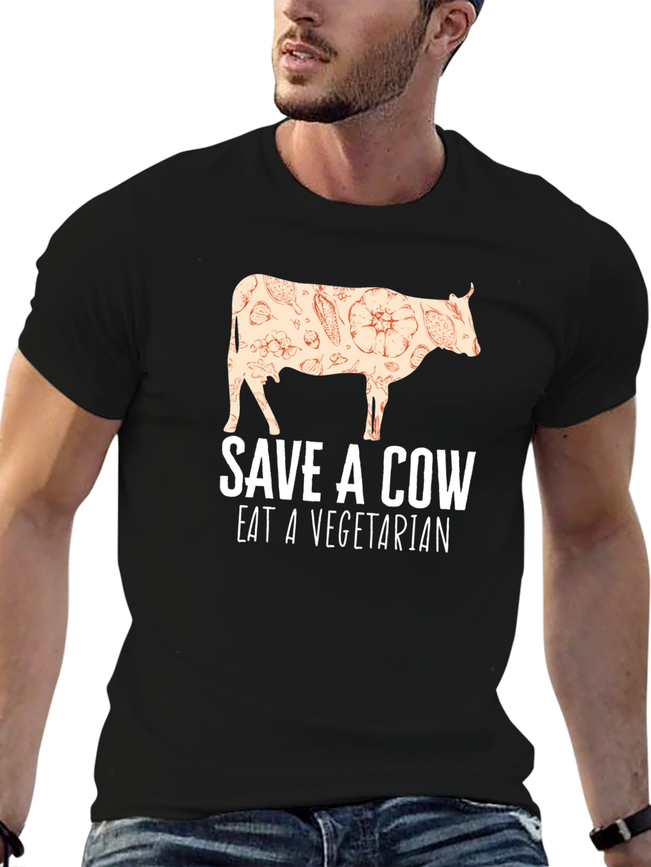 Save a Cow Eat a Vegetarian Graphic Tee