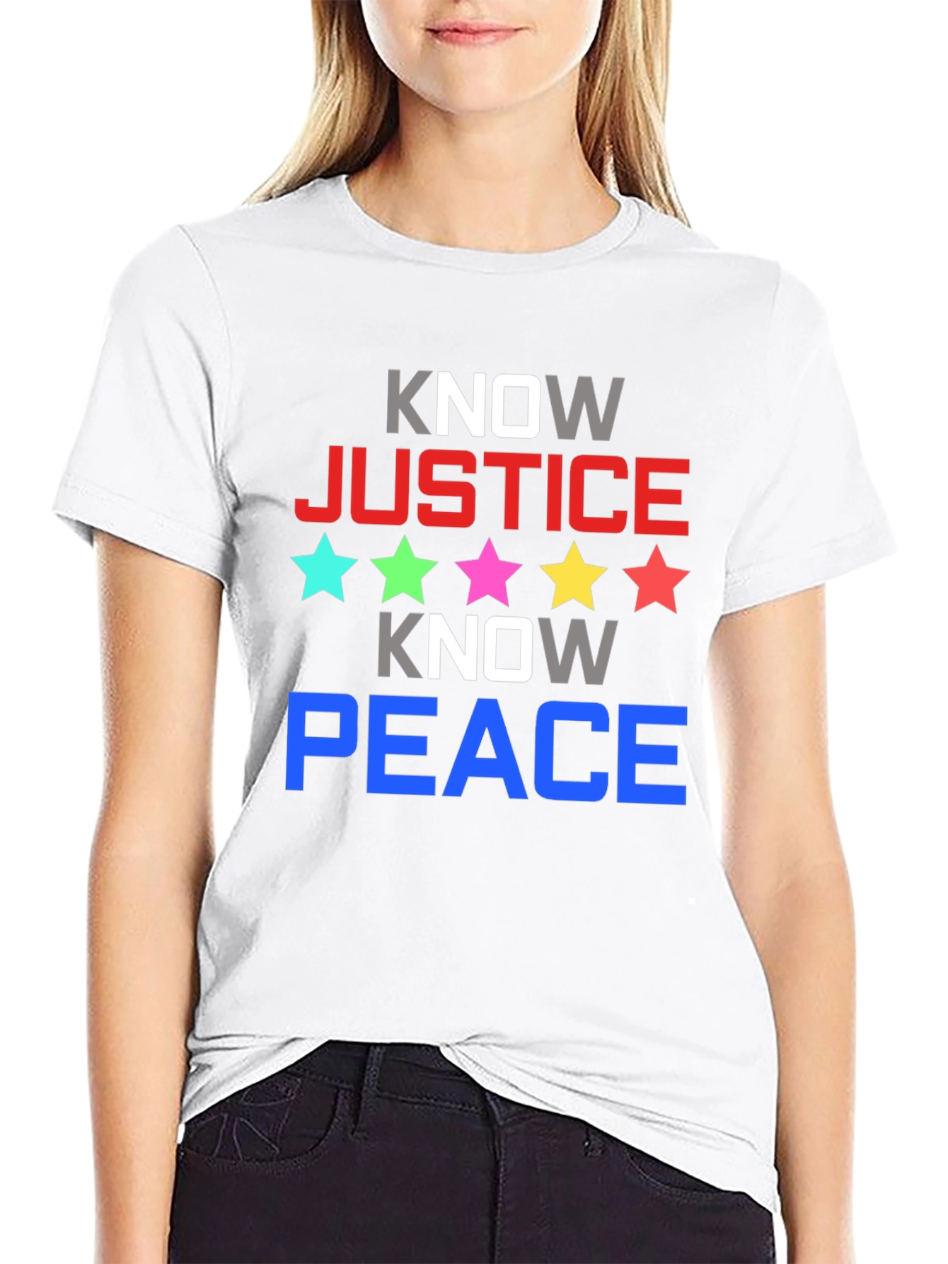 Know Justice Know Peace Graphic Tee