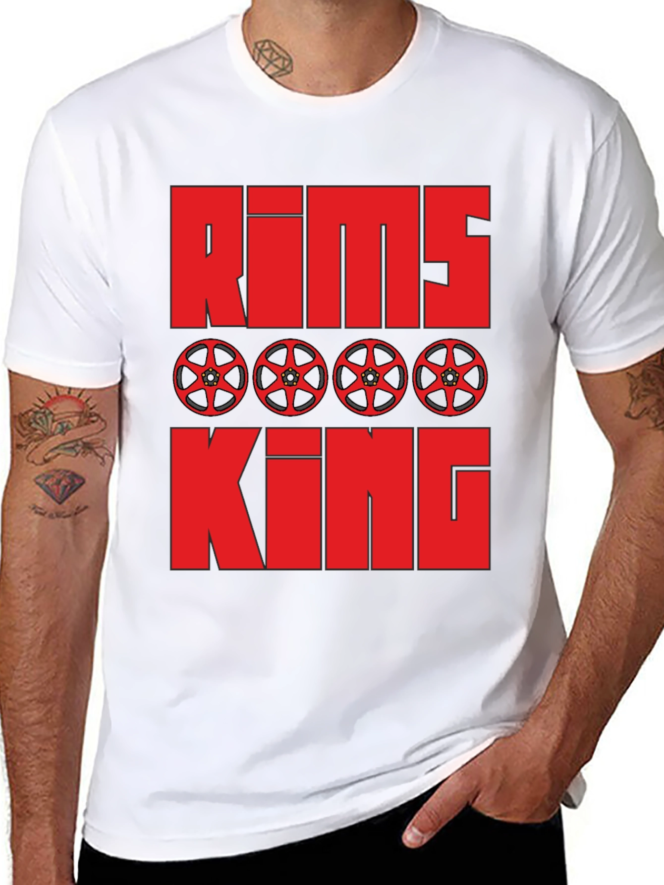 Rims King Graphic Tee - Automotive Enthusiast T-Shirt