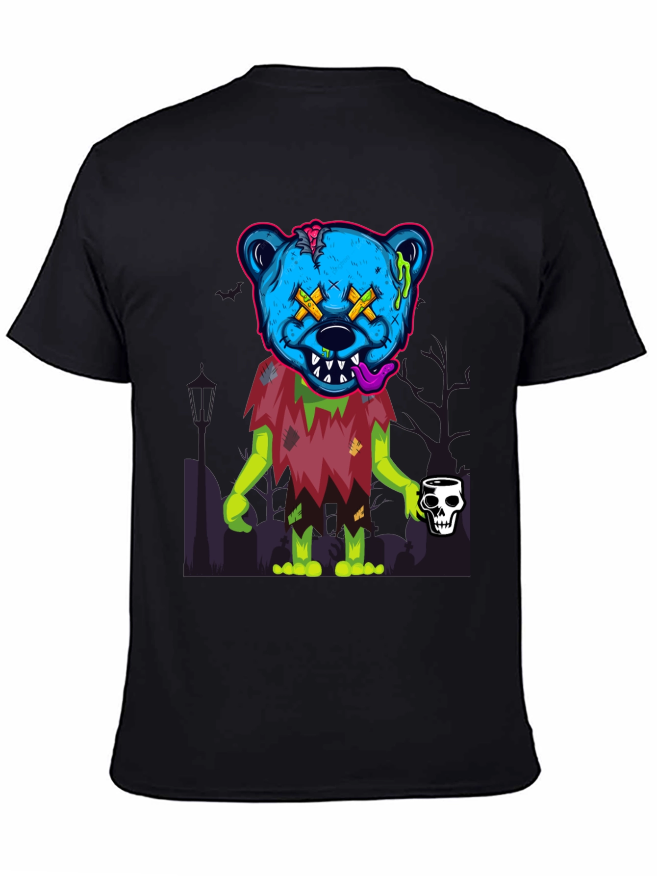 Zombie Bear Graphic Tee - Spooky & Stylish