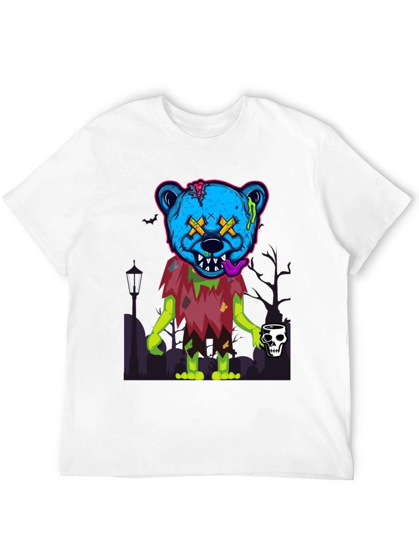 Zombie Bear Graphic Tee - Spooky & Stylish