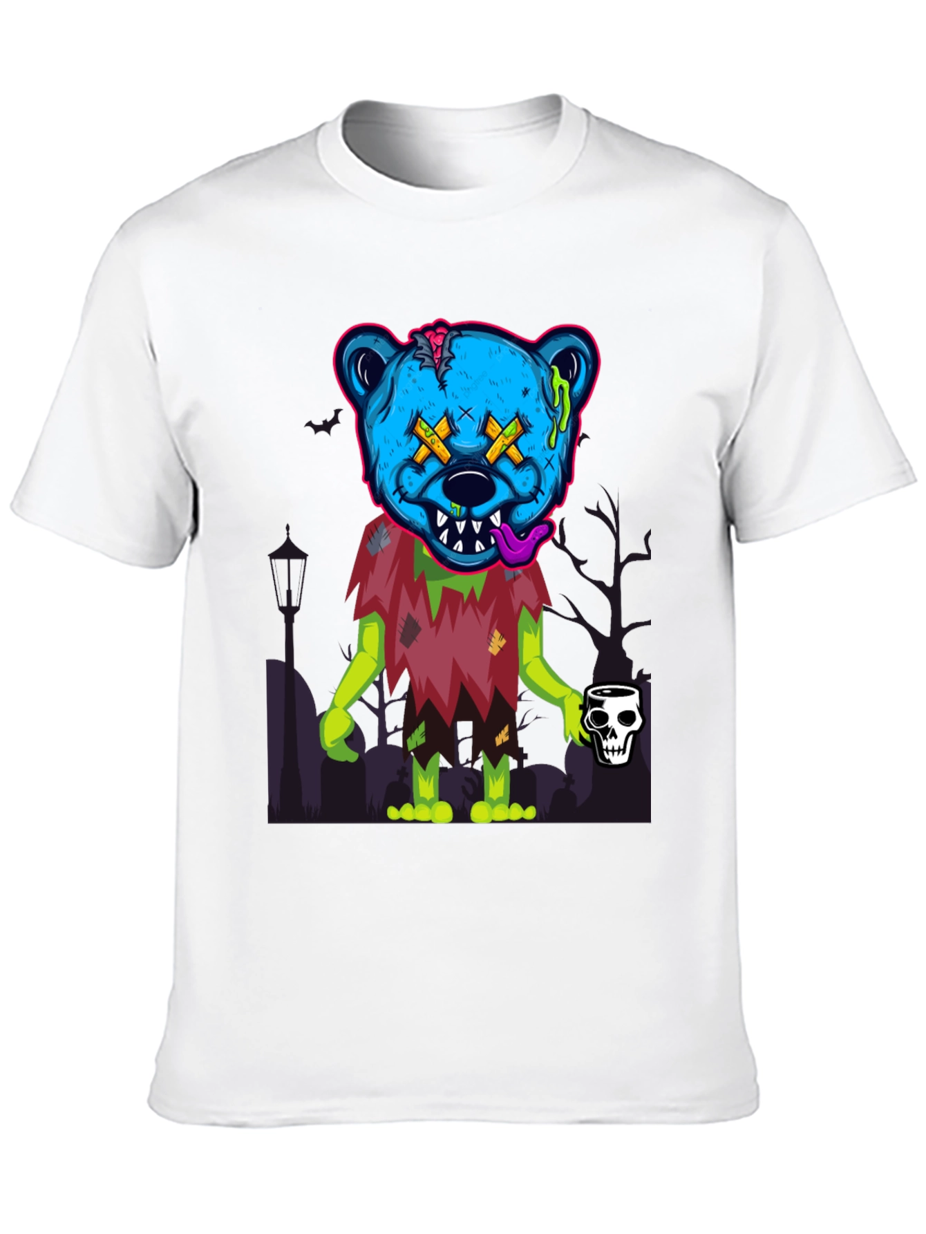 Zombie Bear Graphic Tee - Spooky & Stylish
