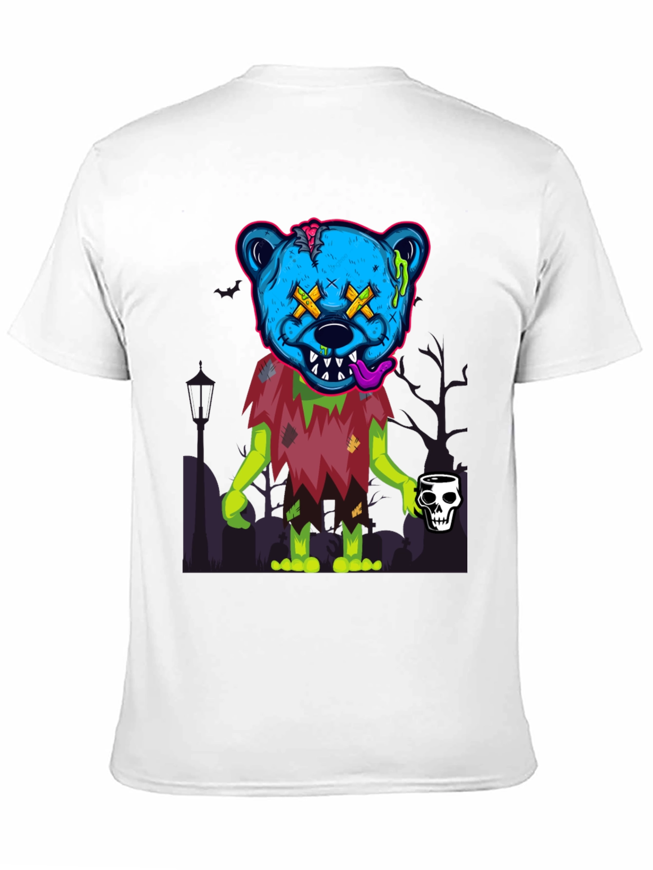 Zombie Bear Graphic Tee - Spooky & Stylish