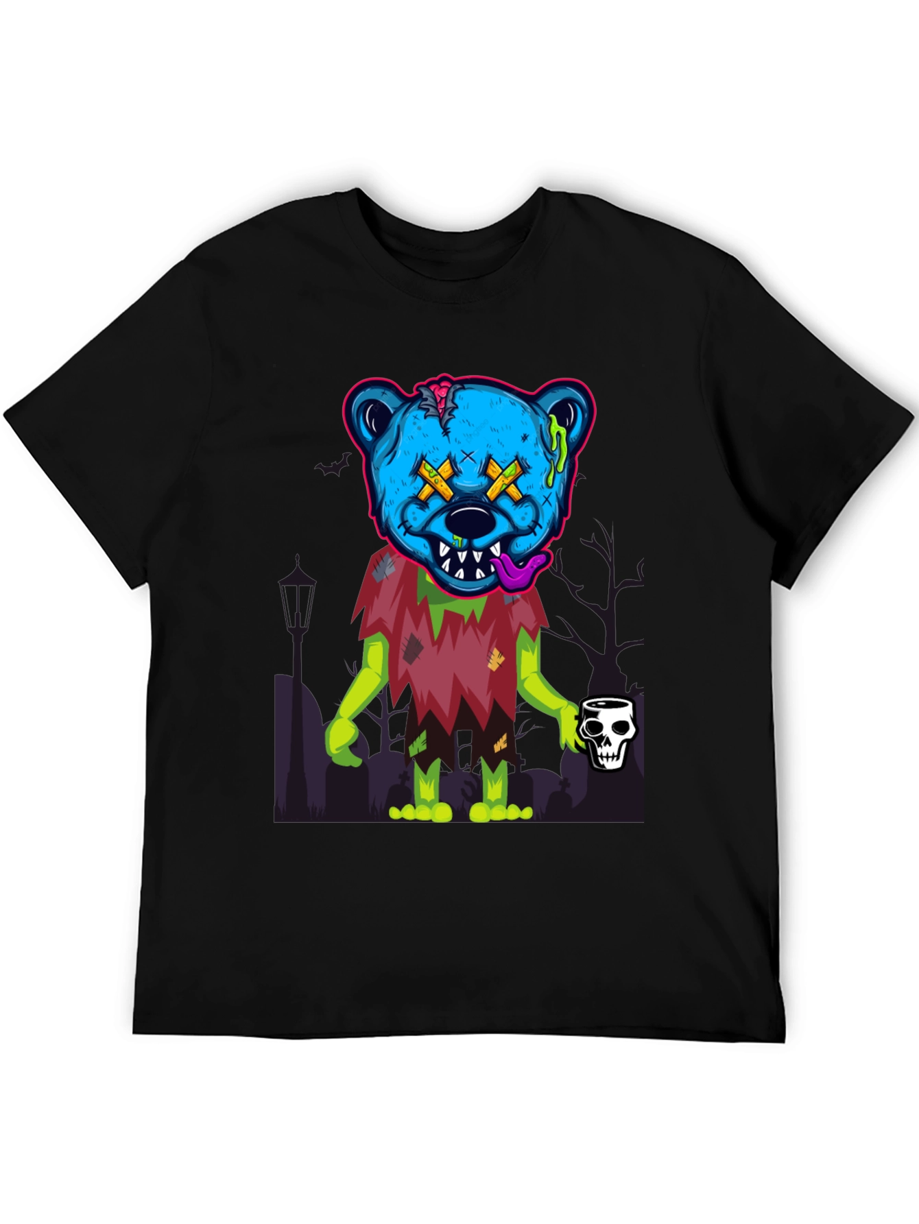 Zombie Bear Graphic Tee - Spooky & Stylish