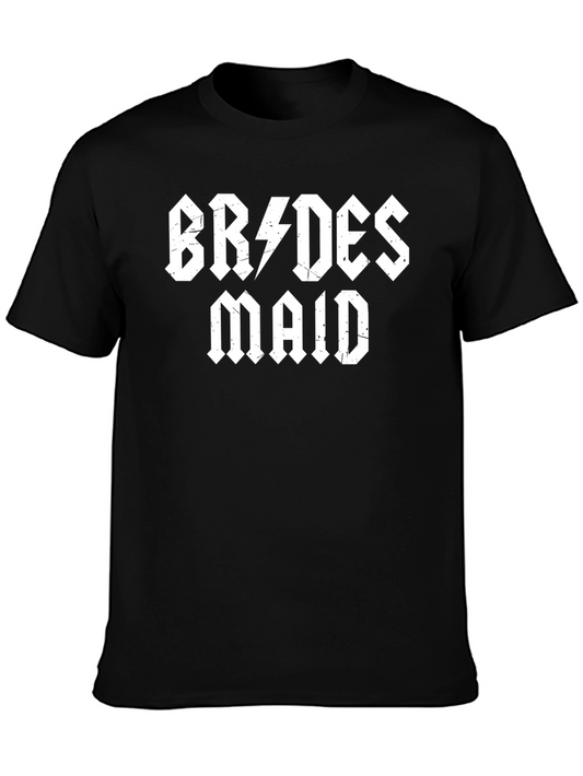 Bridesmaid Rock N Roll Style Black T-Shirt