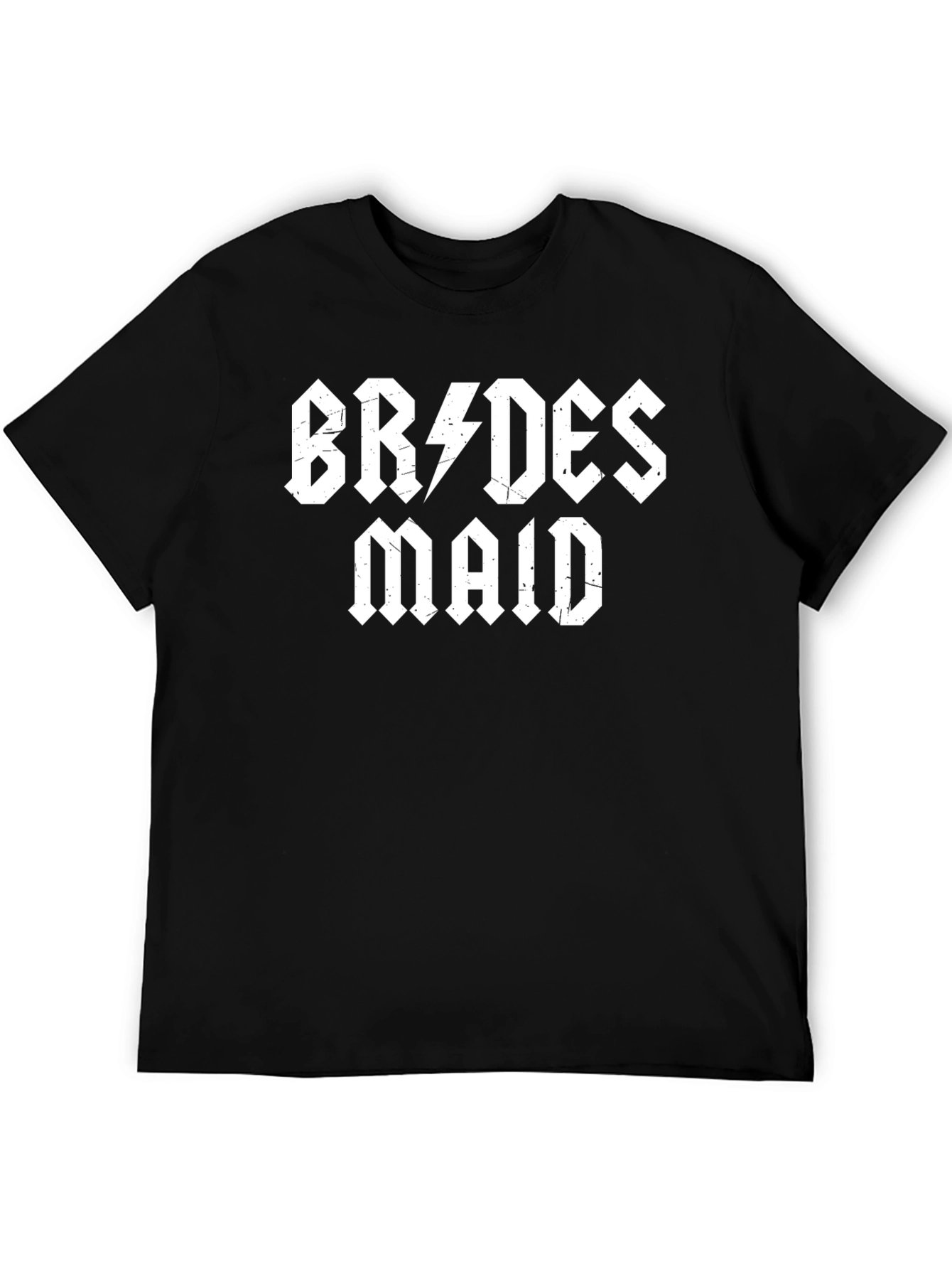 Bridesmaid Rock N Roll Style Black T-Shirt