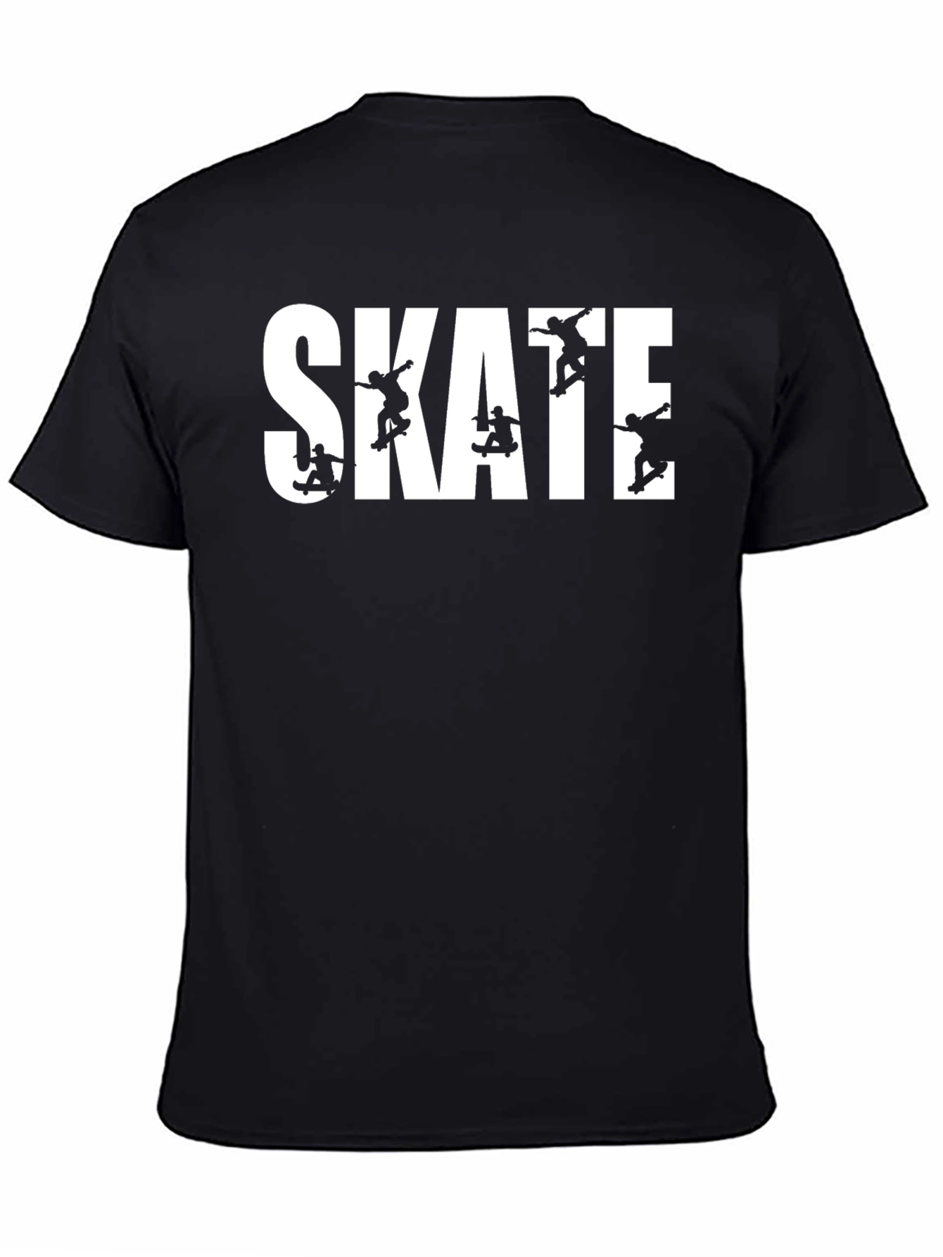 Skate Graphic Tee - Black Crew Neck T-Shirt