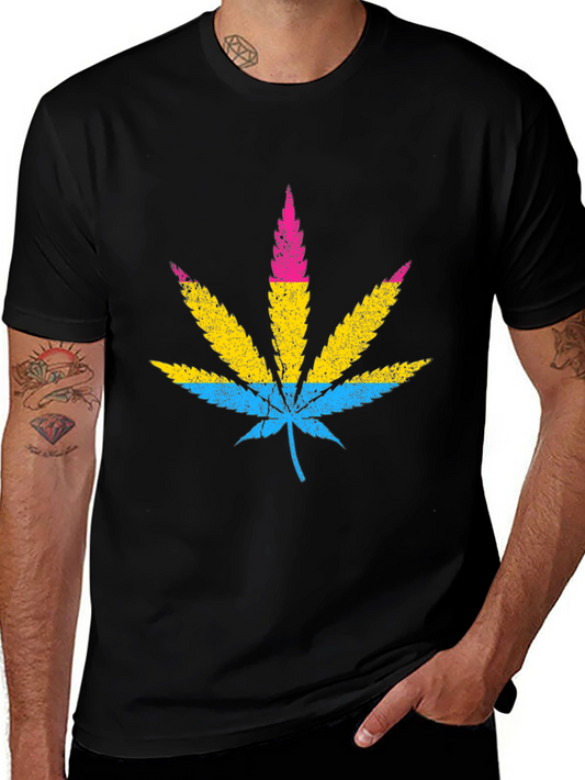 Pansexual Pride Marijuana Leaf T-Shirt