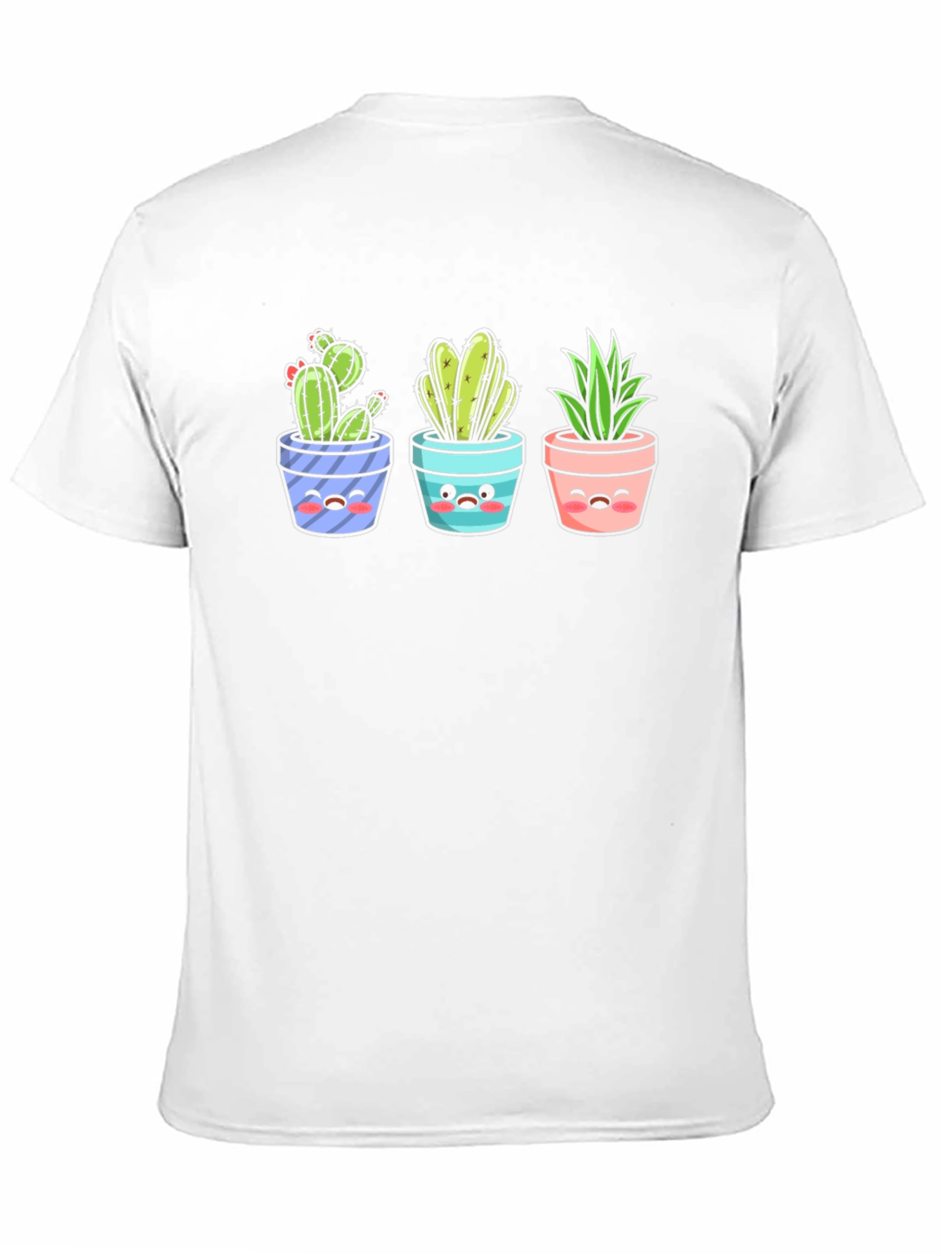 Kawaii Cactus T-Shirt: Cute Potted Plants Graphic Tee
