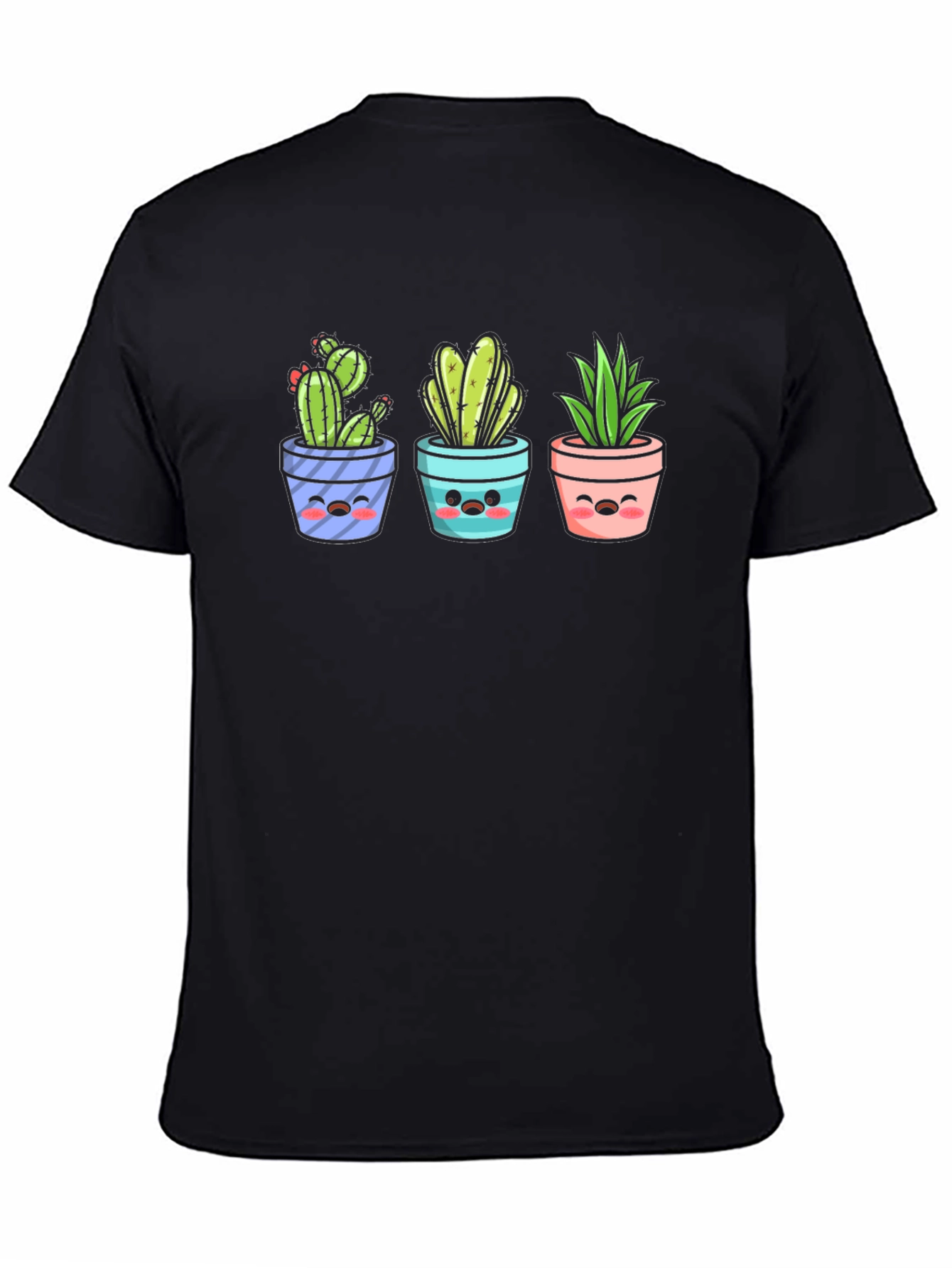 Kawaii Cactus T-Shirt: Cute Potted Plants Graphic Tee