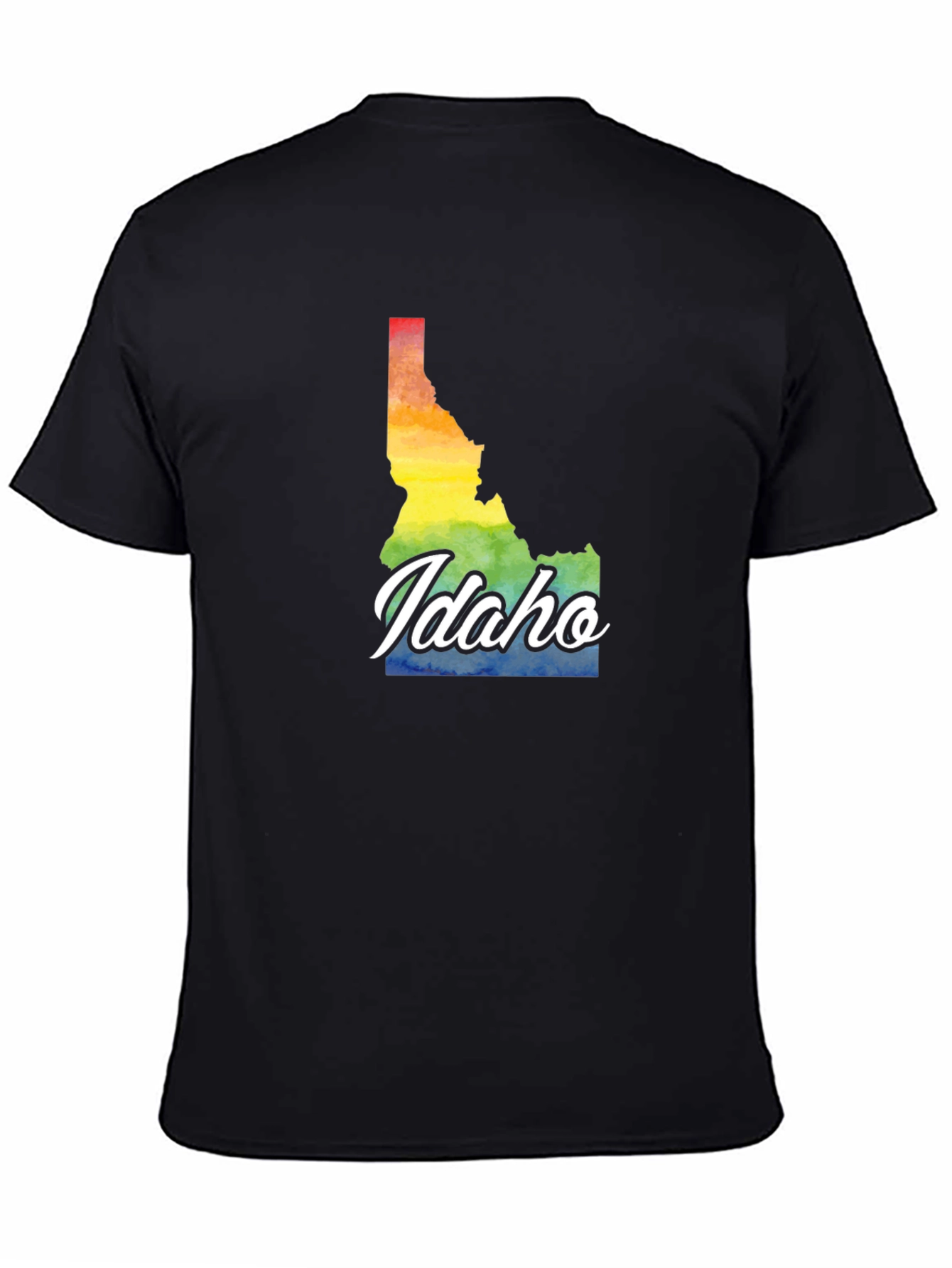 Idaho Pride T-Shirt - Rainbow State Map Tee