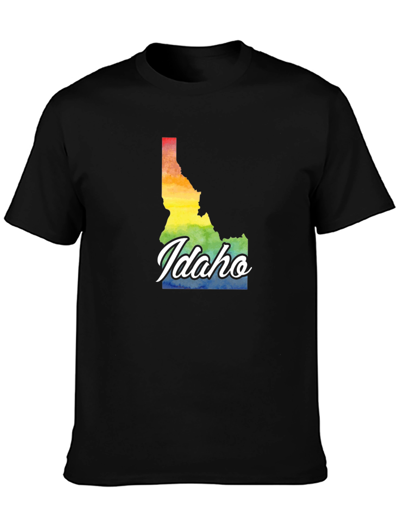 Idaho Pride T-Shirt - Rainbow State Map Tee