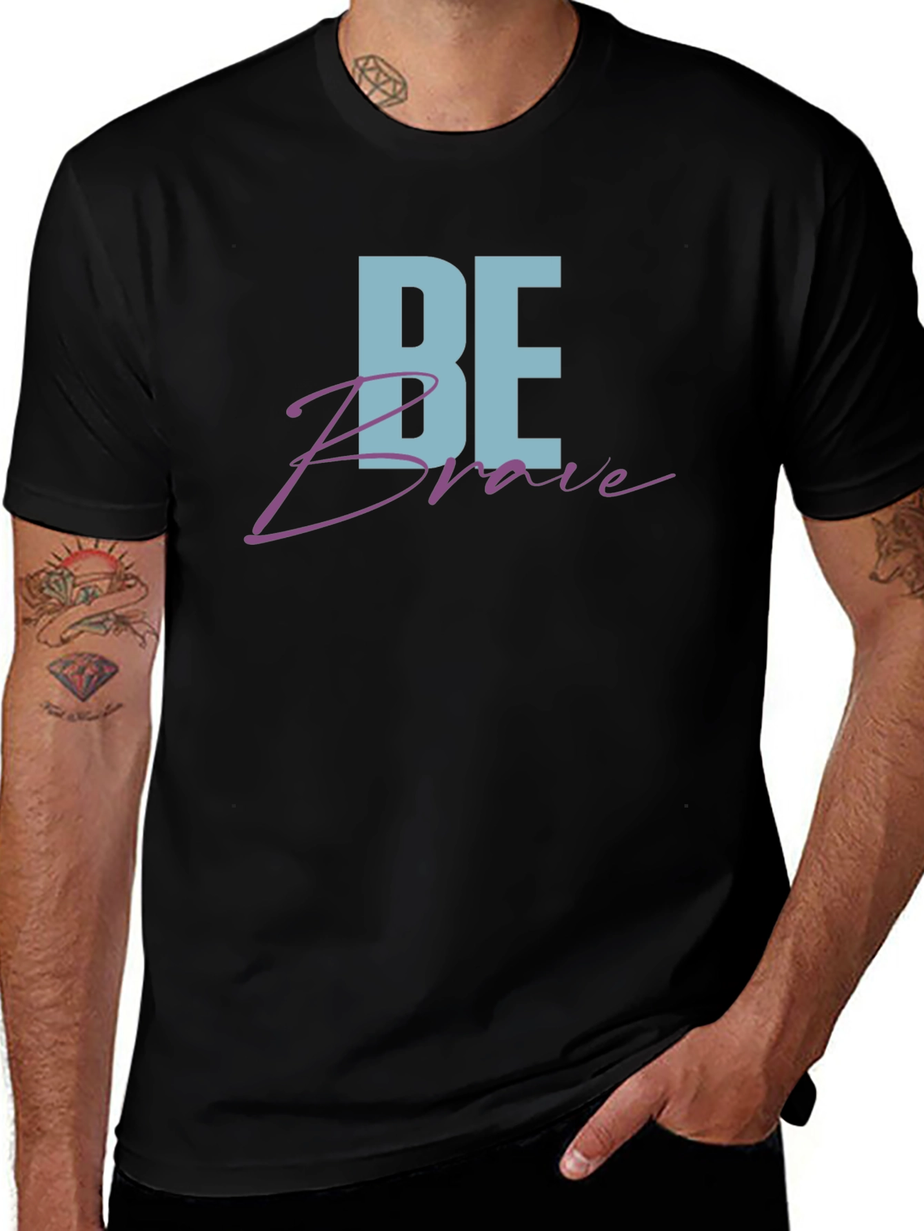 Be Brave Graphic Tee - Black