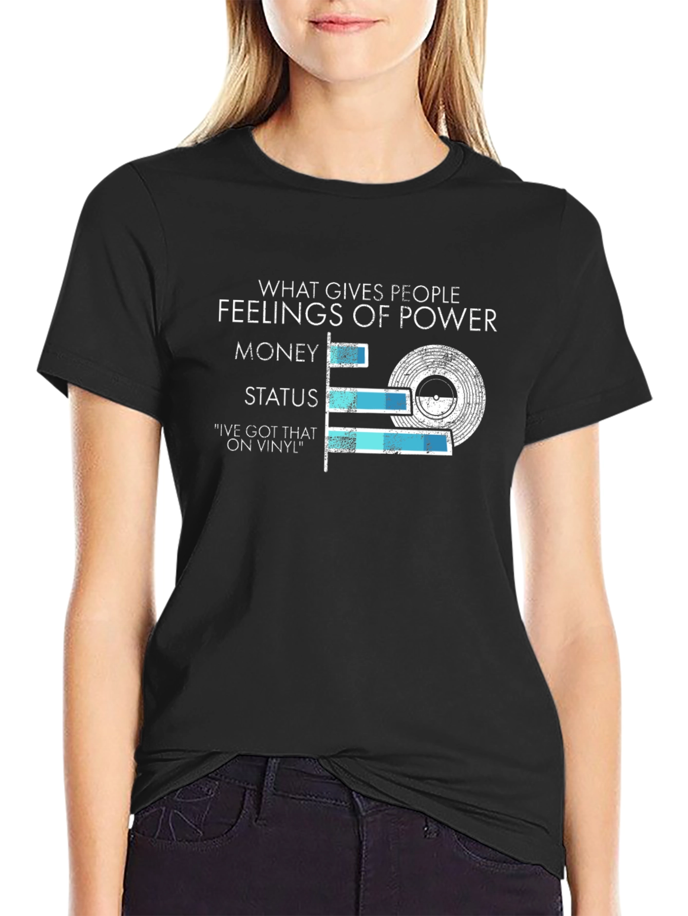 Vinyl Power T-Shirt: Money Status and Music