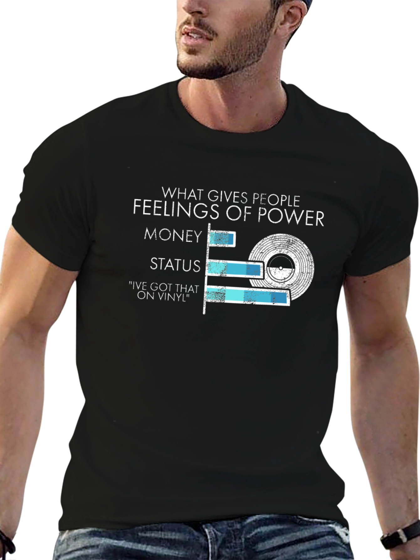 Vinyl Power T-Shirt: Money Status and Music