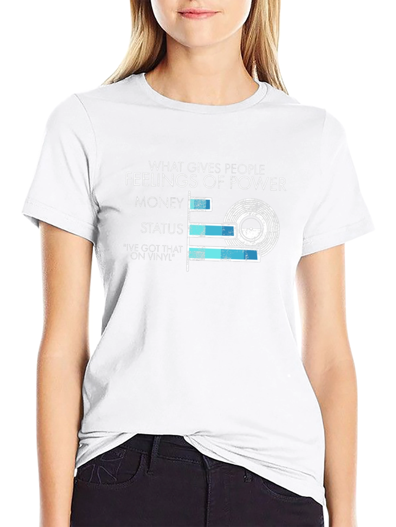 Vinyl Power T-Shirt: Money Status and Music