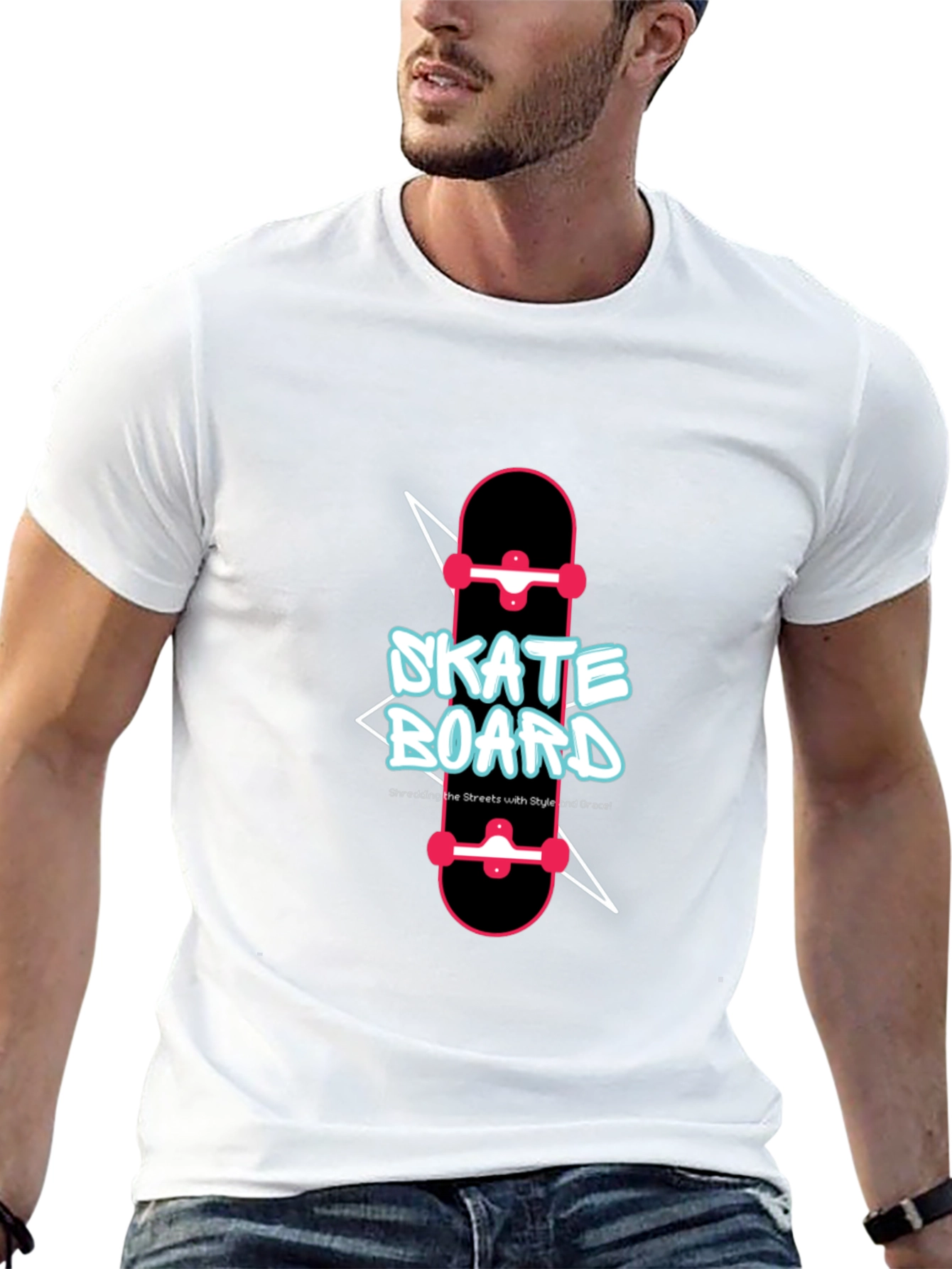 Skateboard Graphic T-Shirt - Skateboarding Style