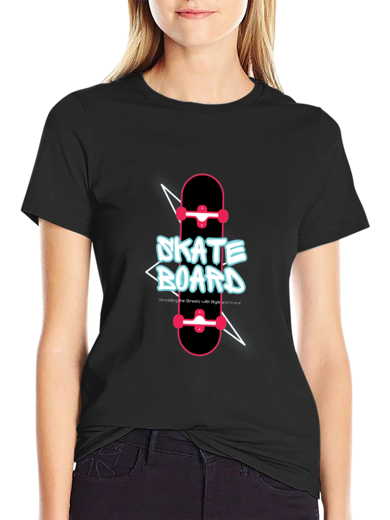 Skateboard Graphic T-Shirt - Skateboarding Style