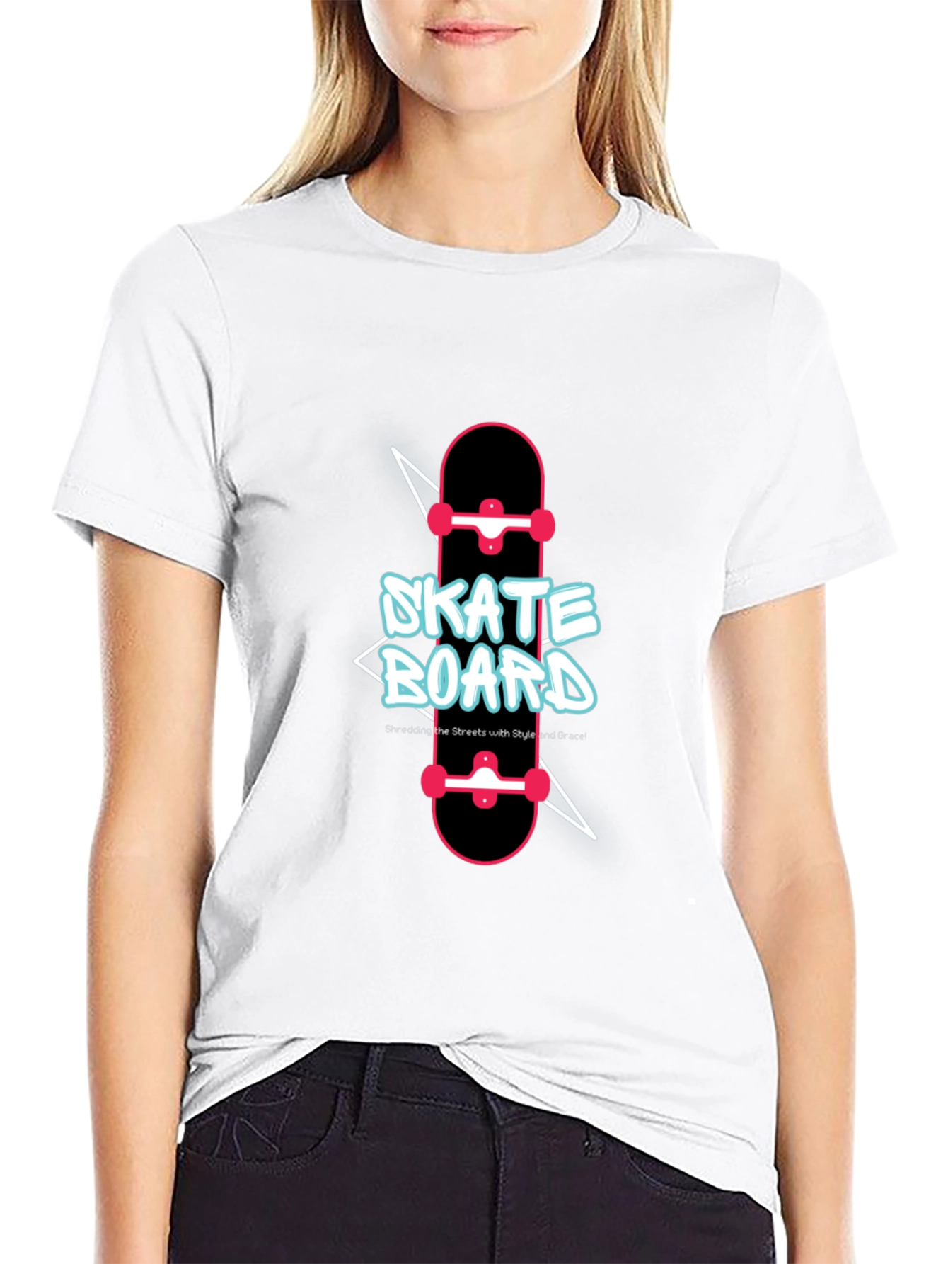 Skateboard Graphic T-Shirt - Skateboarding Style