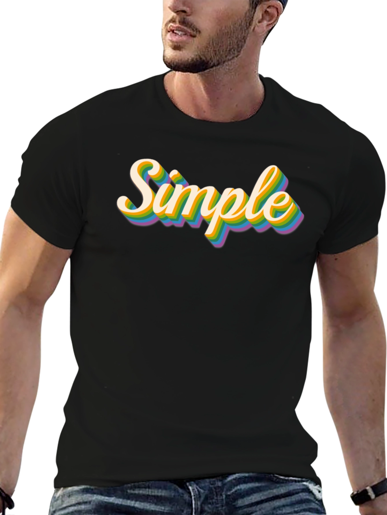 Simple Retro Rainbow T-Shirt