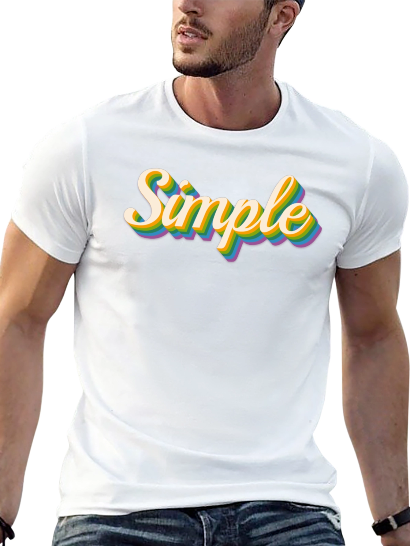 Simple Retro Rainbow T-Shirt