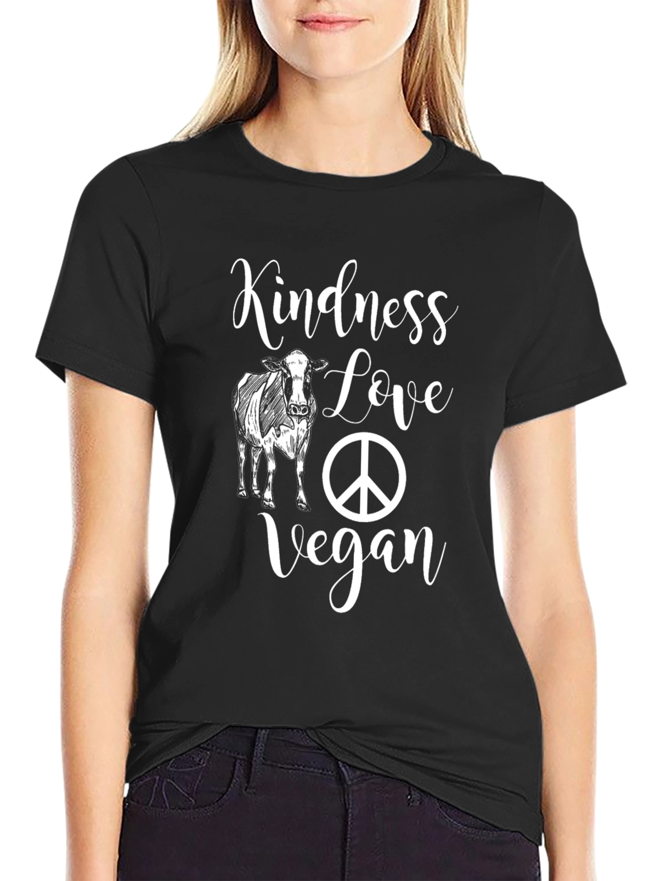 Kindness Love Vegan Graphic Tee