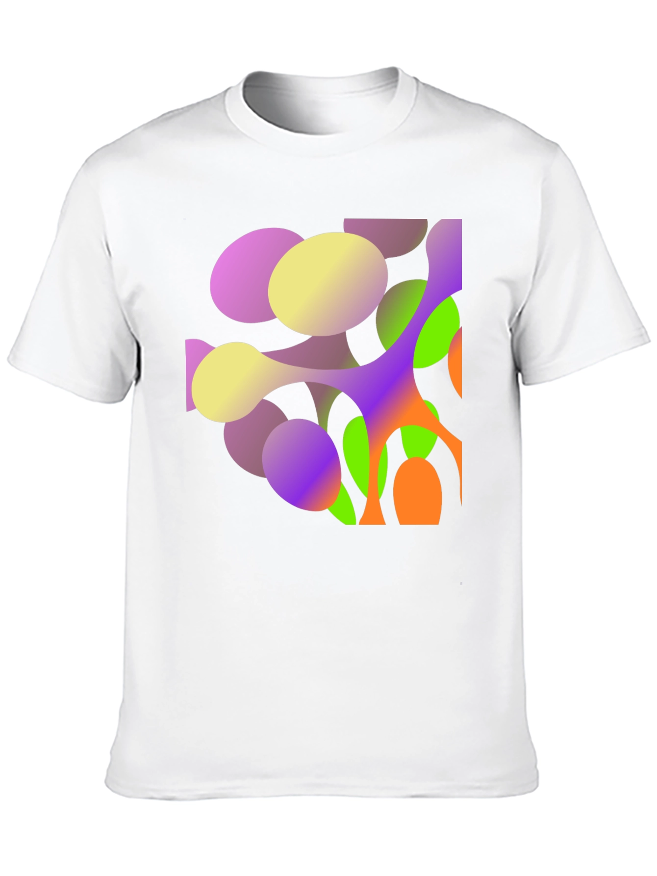 Abstract Geometric Print Black T-Shirt