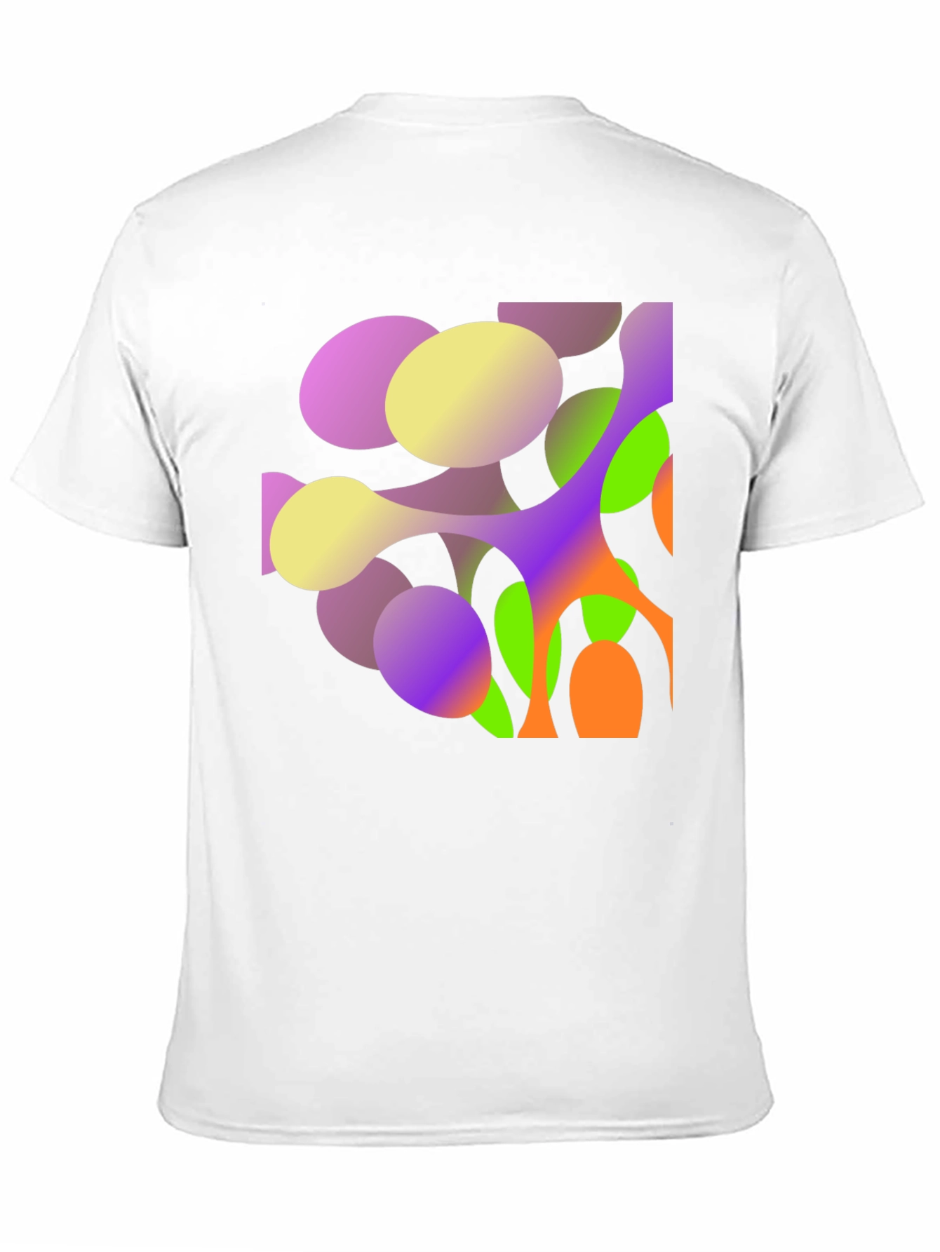 Abstract Geometric Print Black T-Shirt