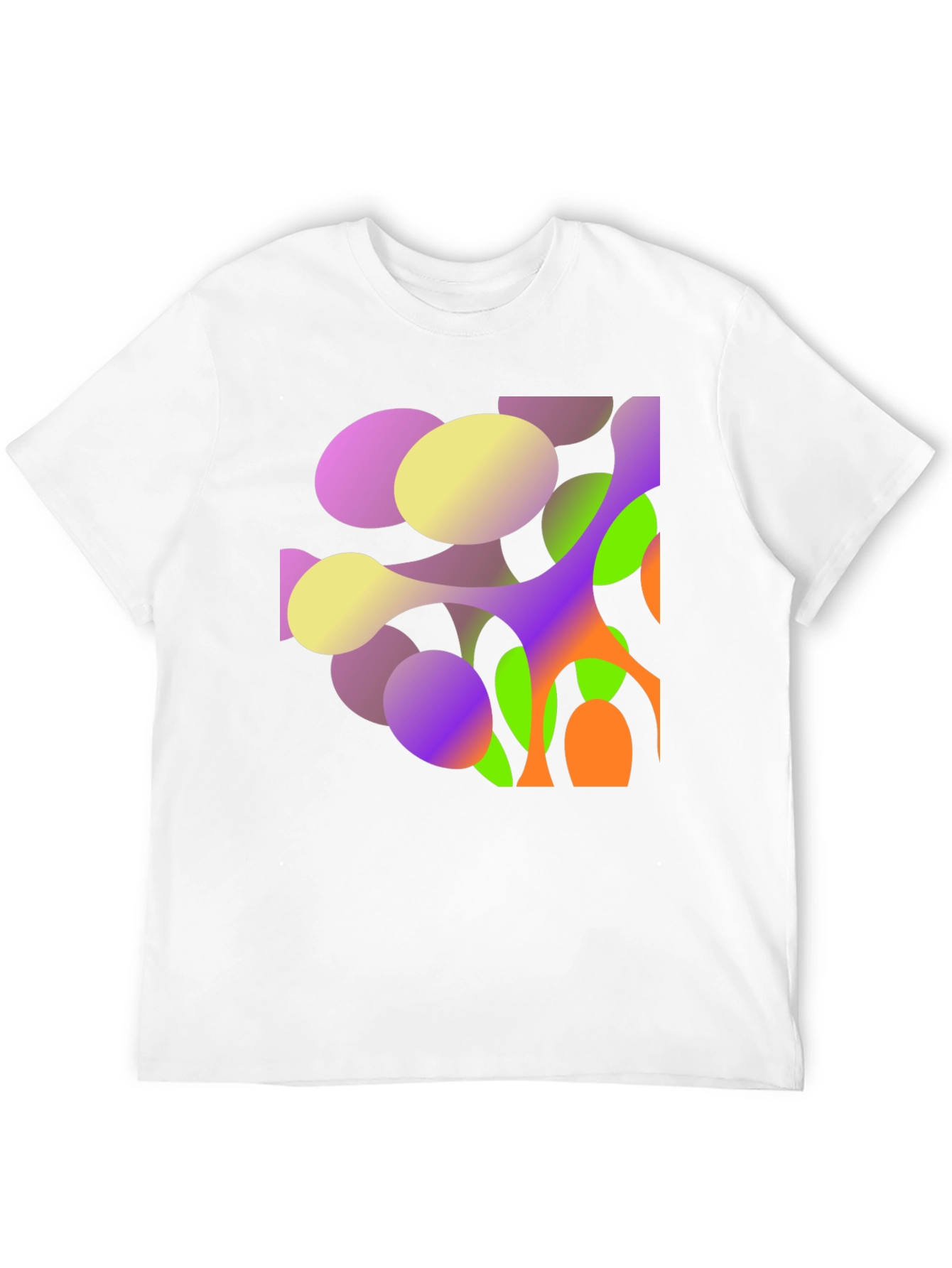 Abstract Geometric Print Black T-Shirt
