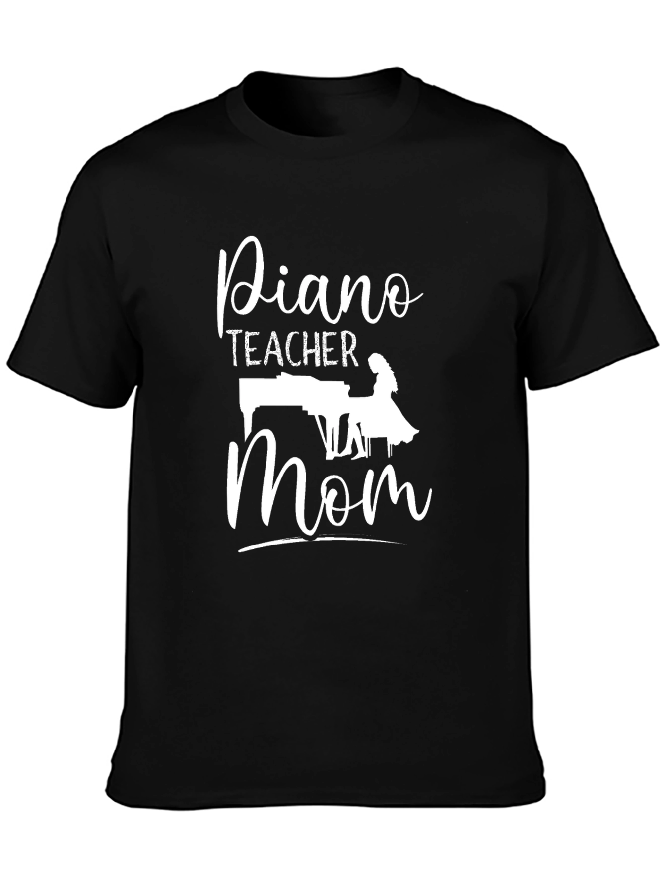 Piano Teacher Mom Black T-Shirt