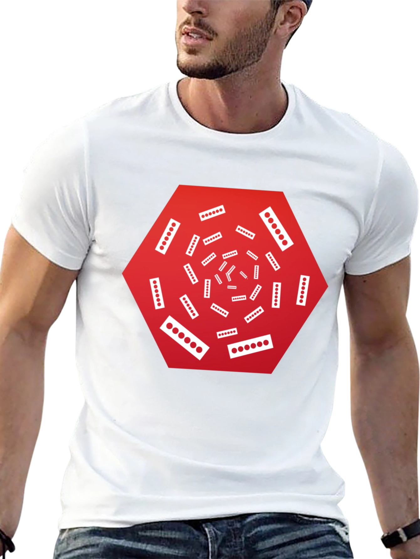 Geometric Graphic Tee - Modern Art Design