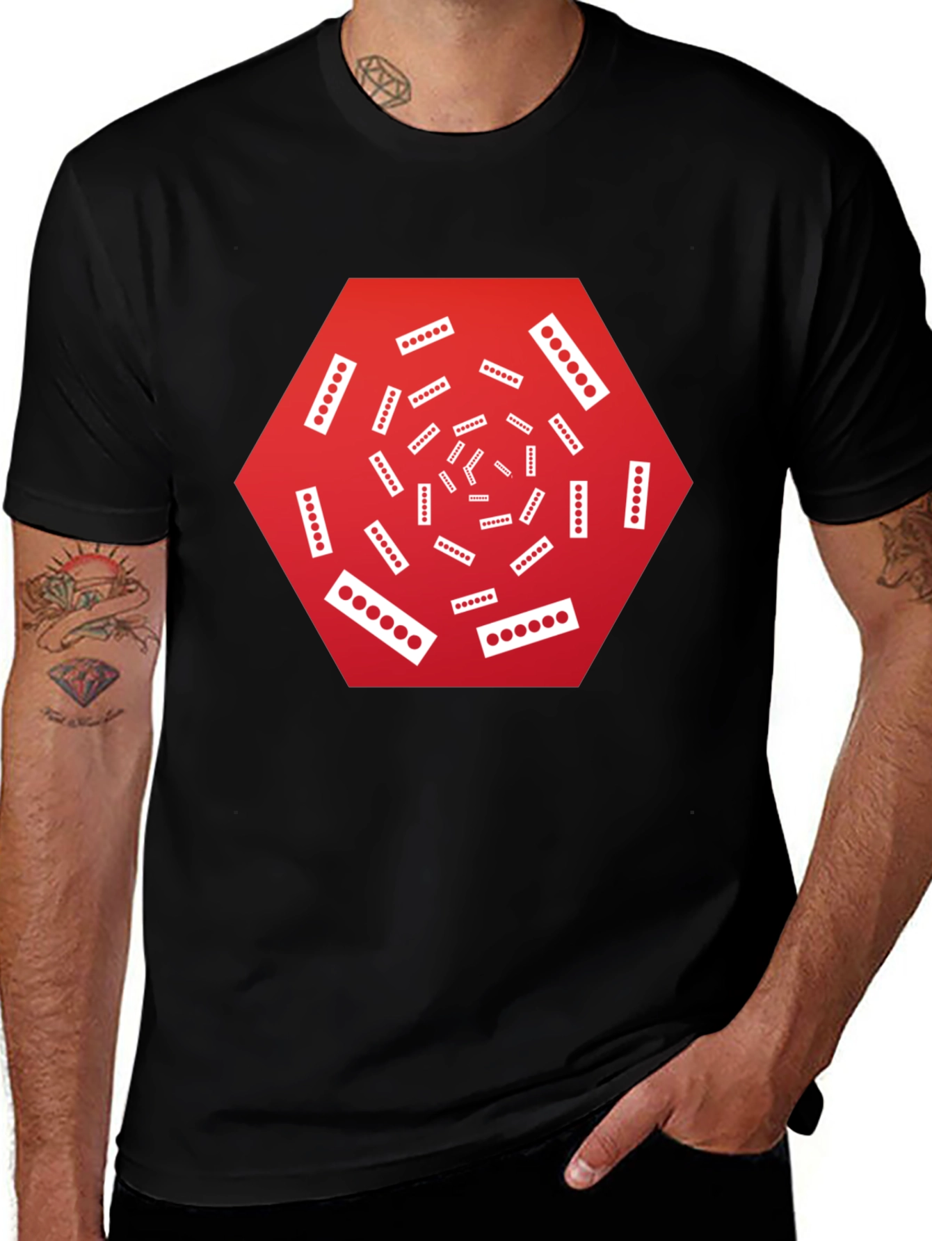 Geometric Graphic Tee - Modern Art Design