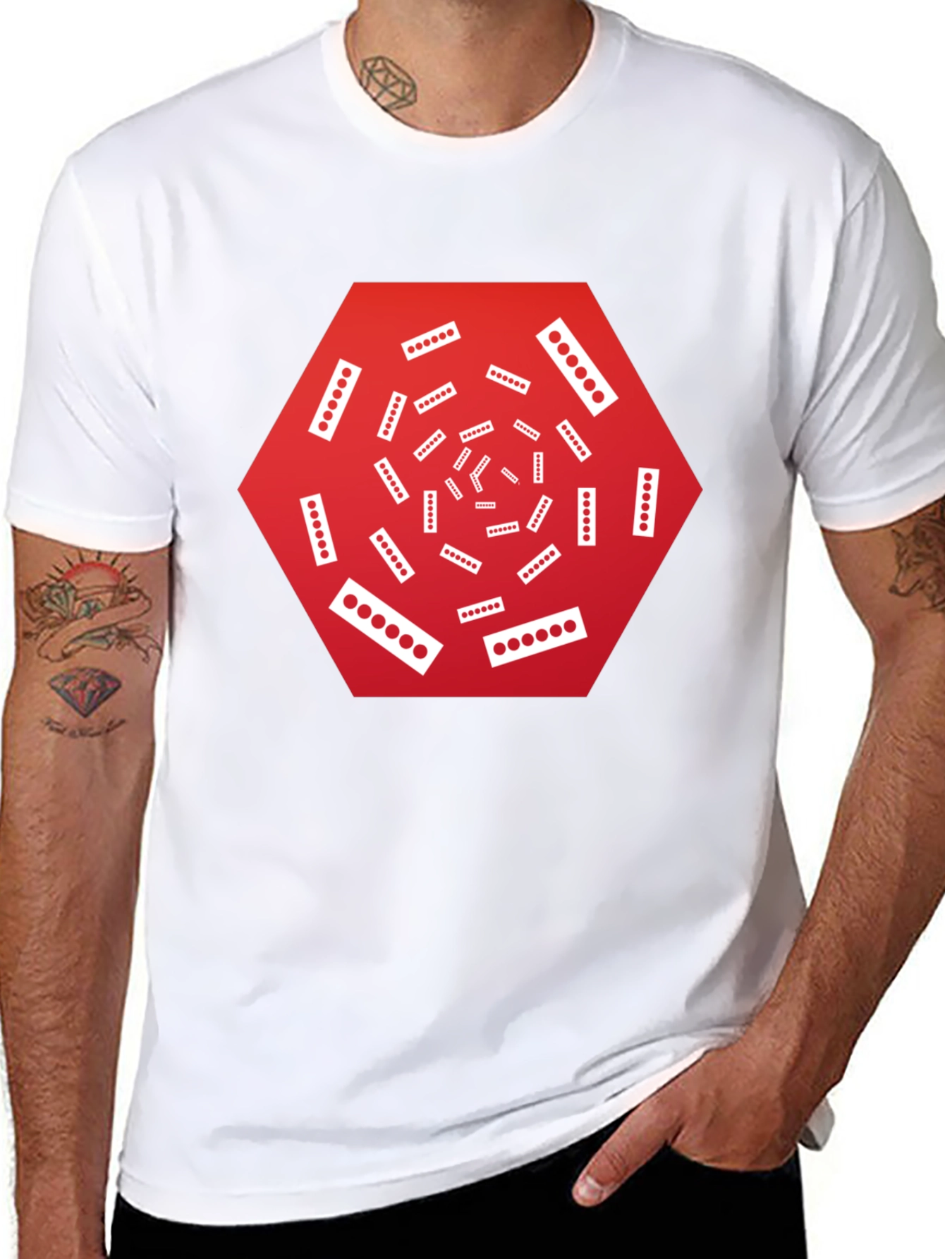 Geometric Graphic Tee - Modern Art Design