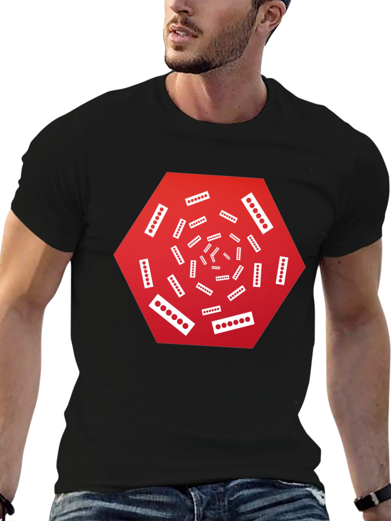 Geometric Graphic Tee - Modern Art Design