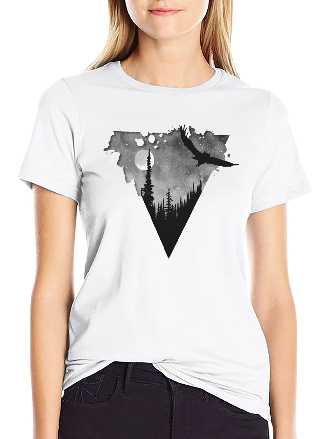 Natures Nightscape Black Graphic Tee