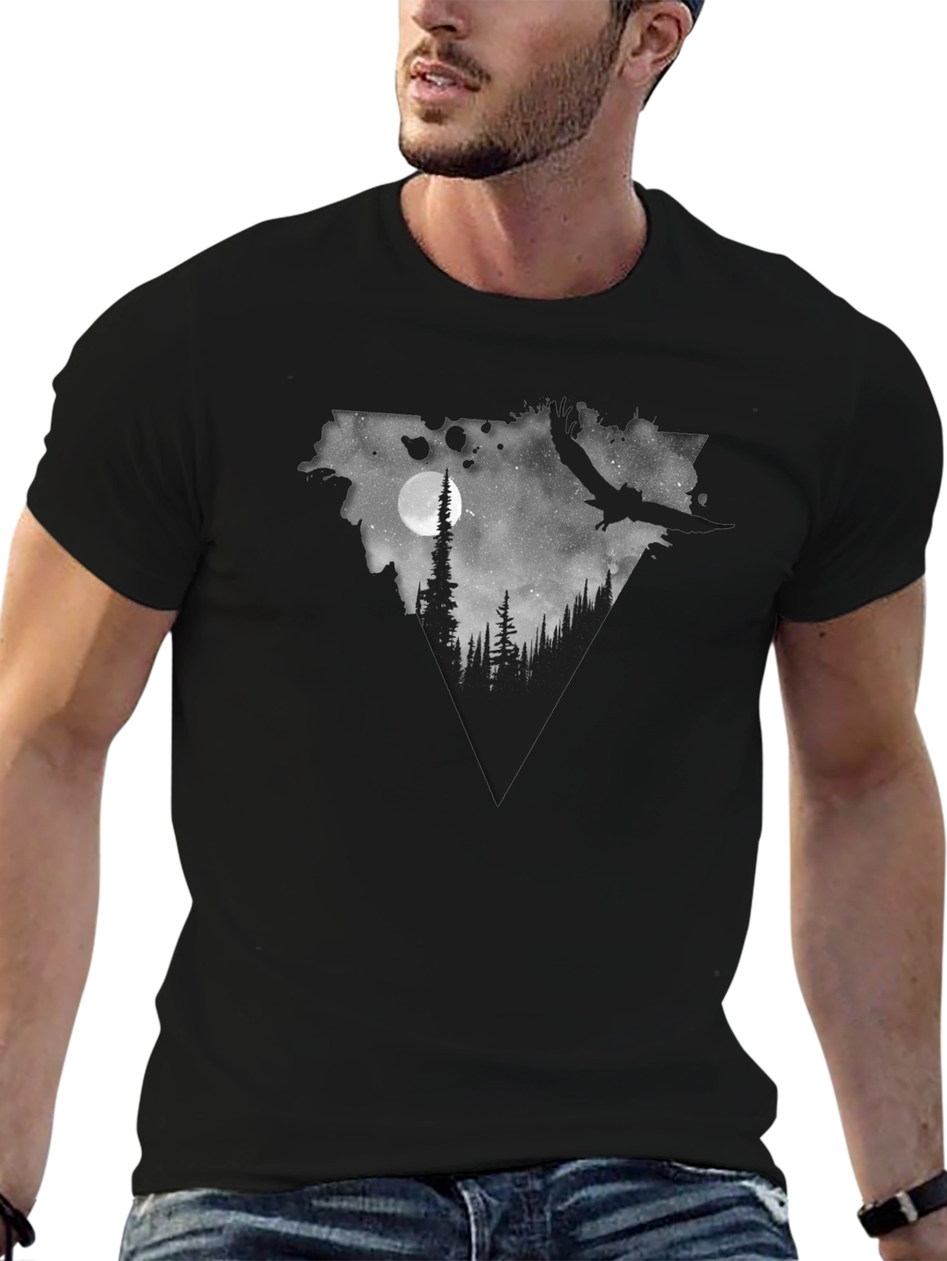 Natures Nightscape Black Graphic Tee