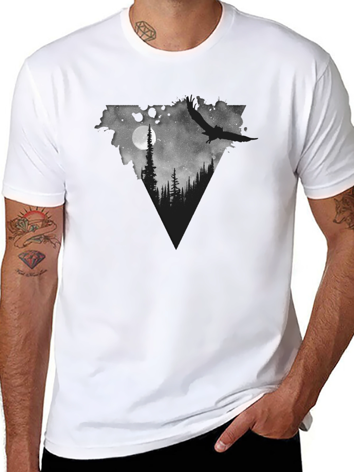 Natures Nightscape Black Graphic Tee