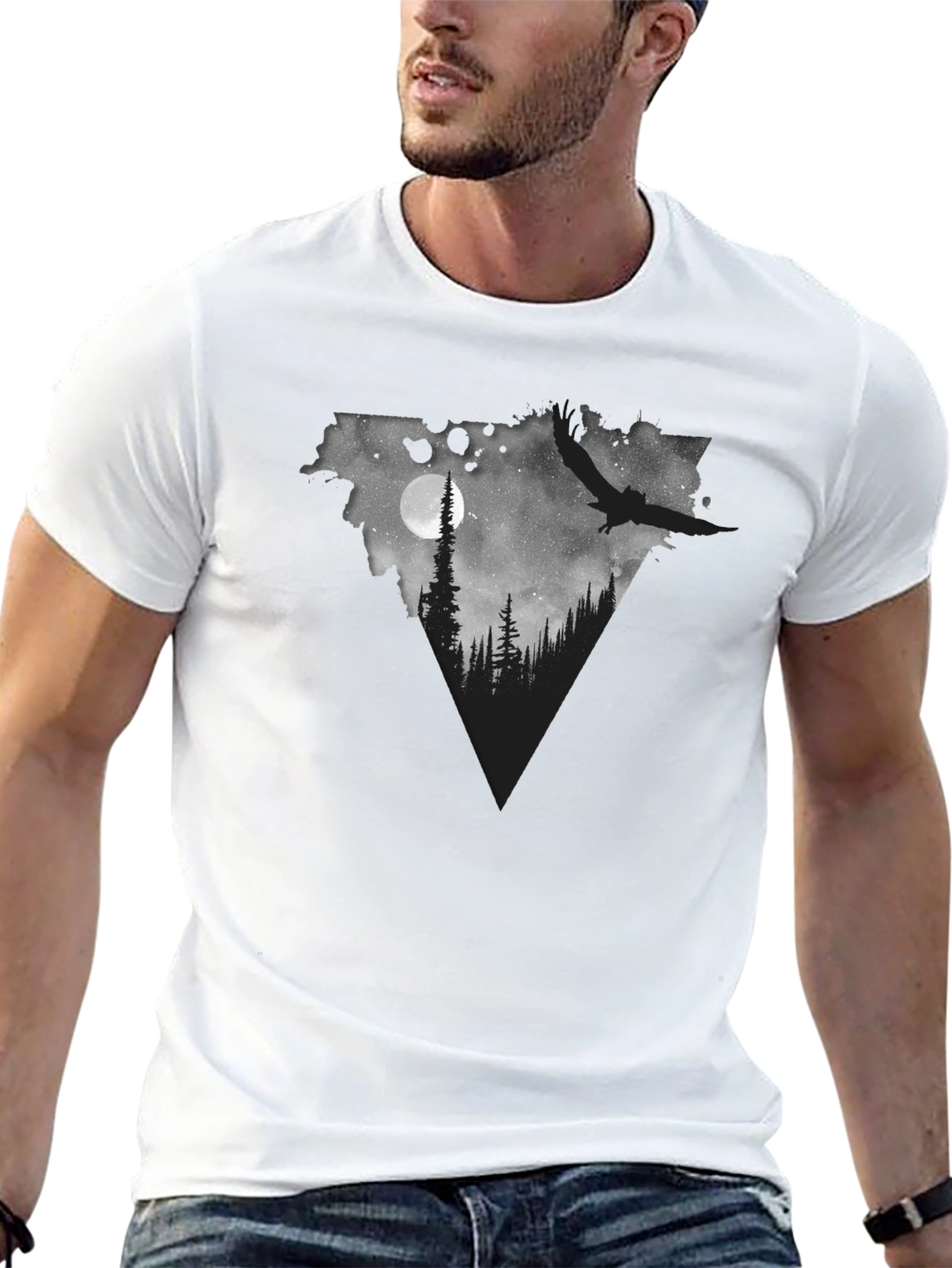 Natures Nightscape Black Graphic Tee