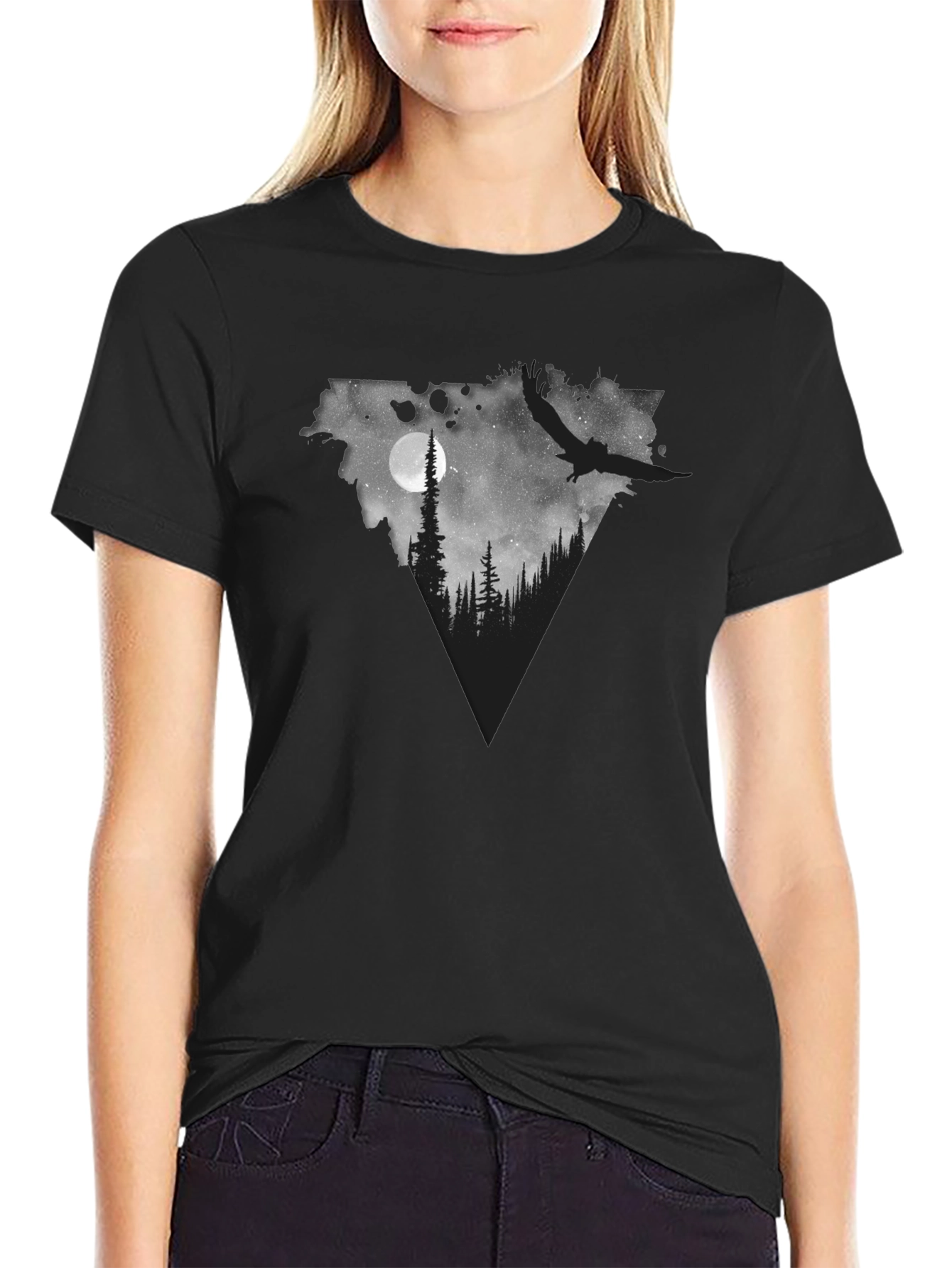Natures Nightscape Black Graphic Tee