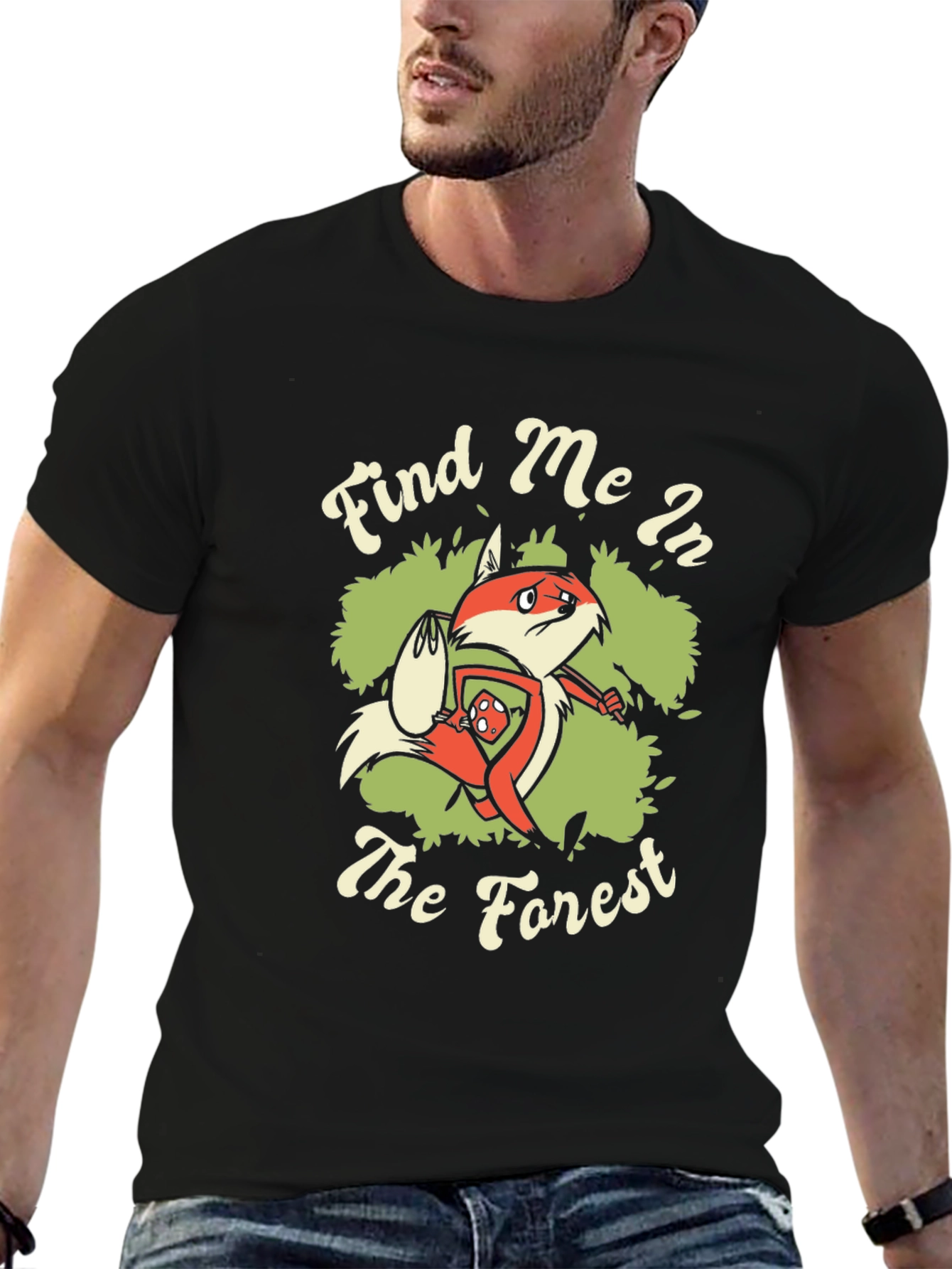 Find Me in the Forest Fox Graphic T-Shirt