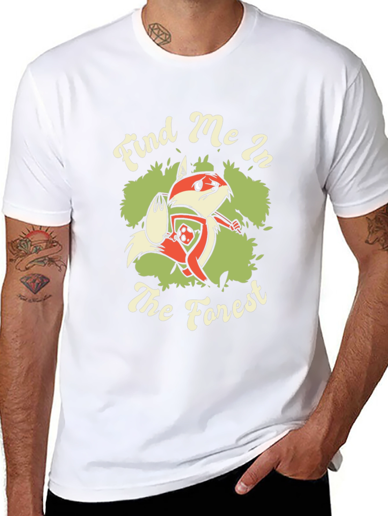 Find Me in the Forest Fox Graphic T-Shirt