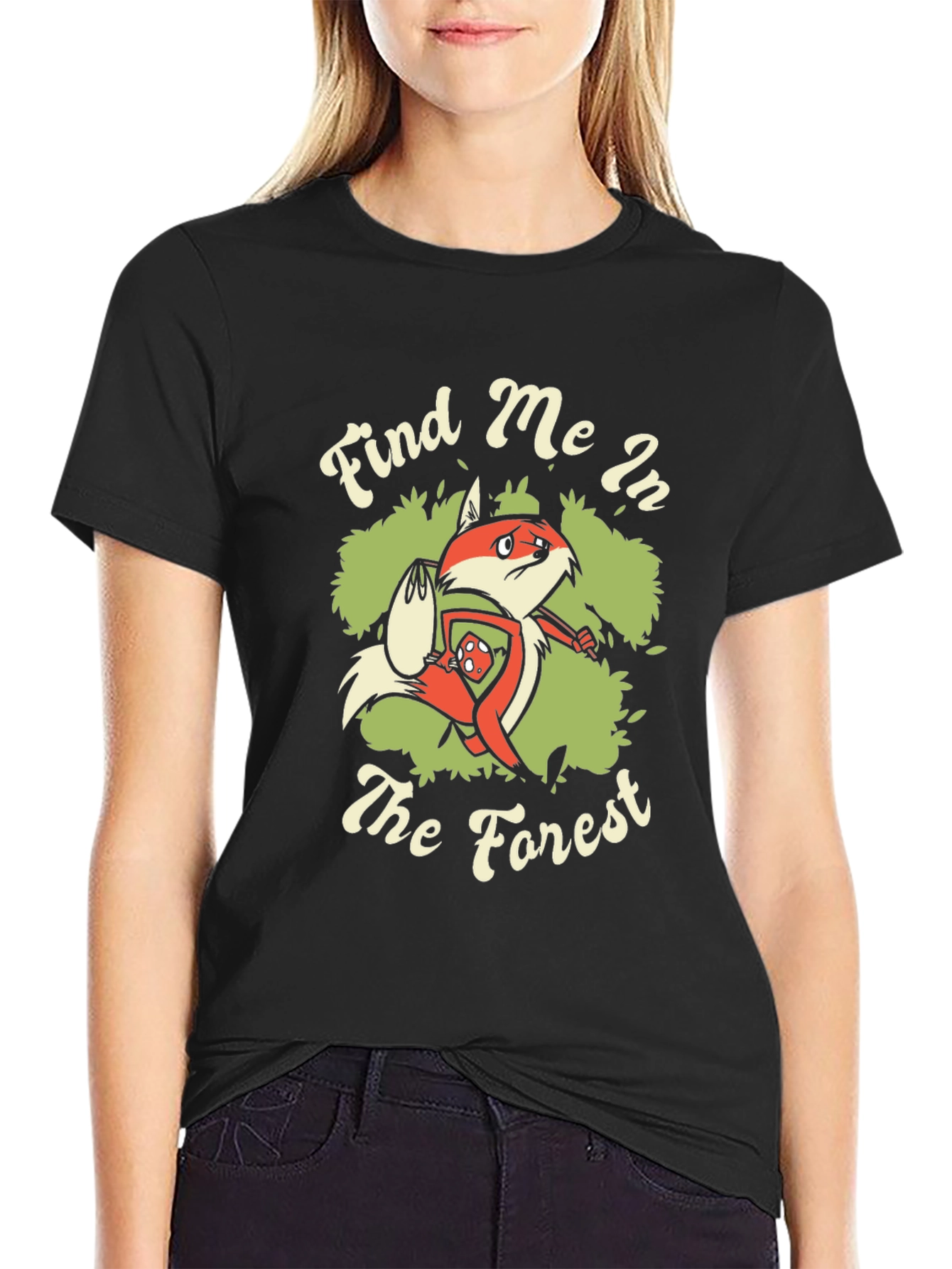 Find Me in the Forest Fox Graphic T-Shirt