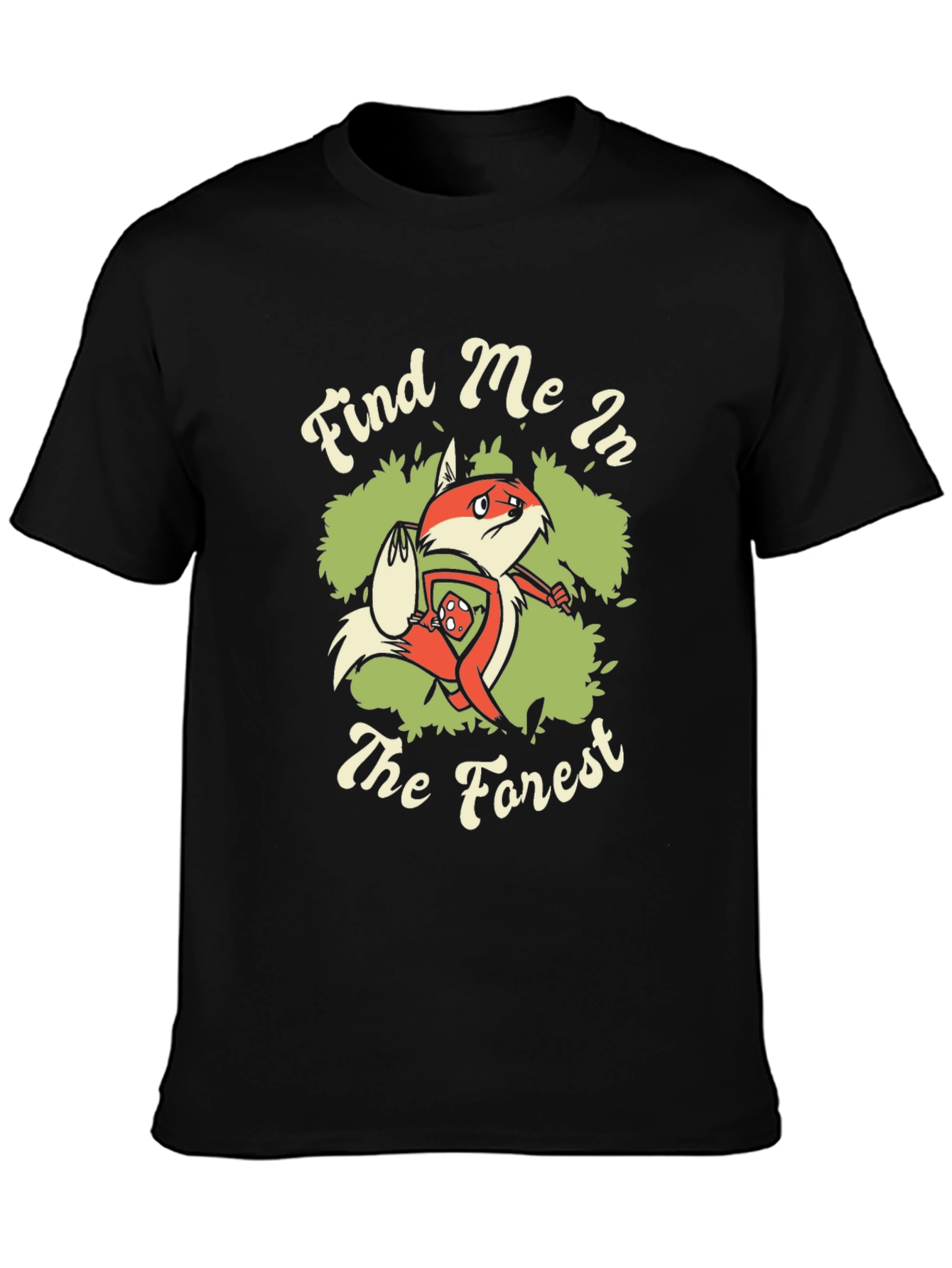 Find Me in the Forest Fox Graphic T-Shirt