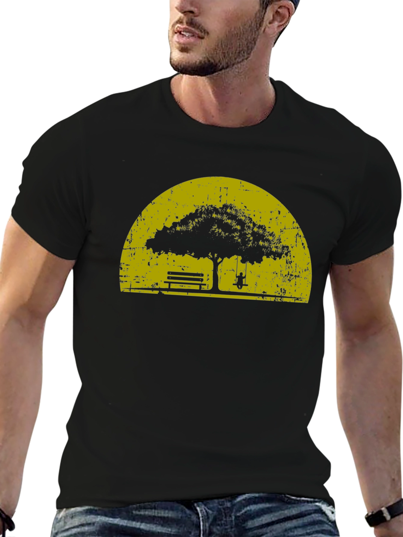 Nature Silhouette Graphic T-Shirt - Relaxed Comfort