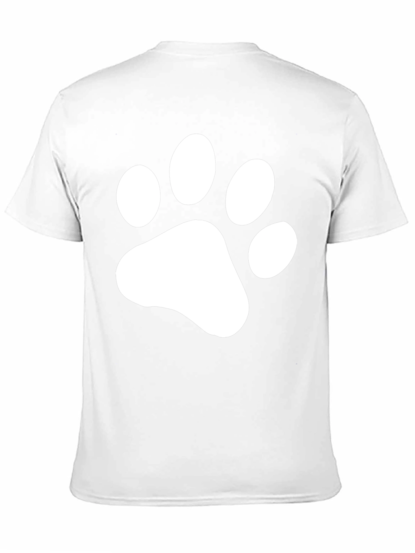 Paw Print Graphic T-Shirt - Casual Cotton Tee