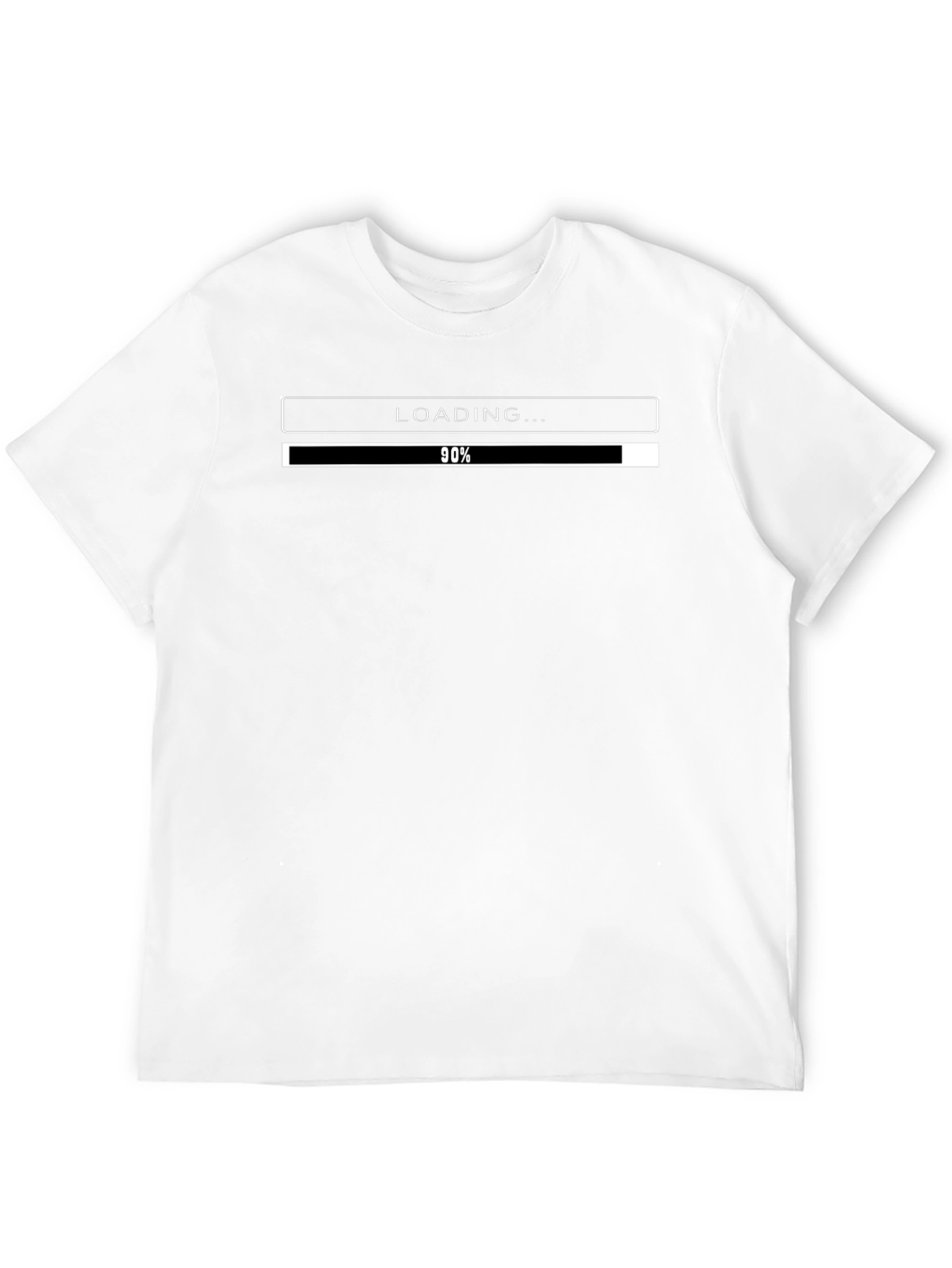 Loading 90% Complete Graphic Tee - Black Cotton T-Shirt