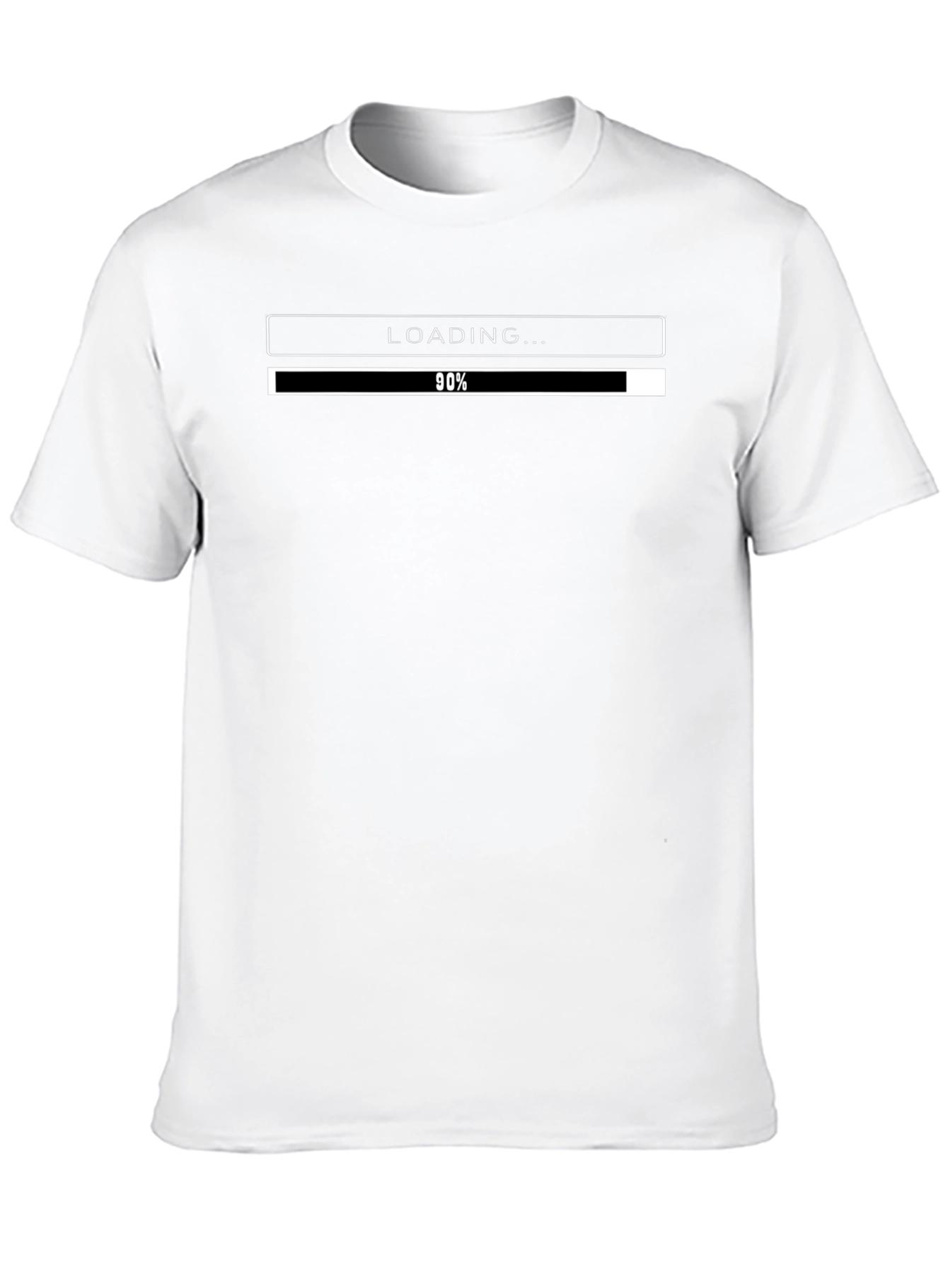 Loading 90% Complete Graphic Tee - Black Cotton T-Shirt