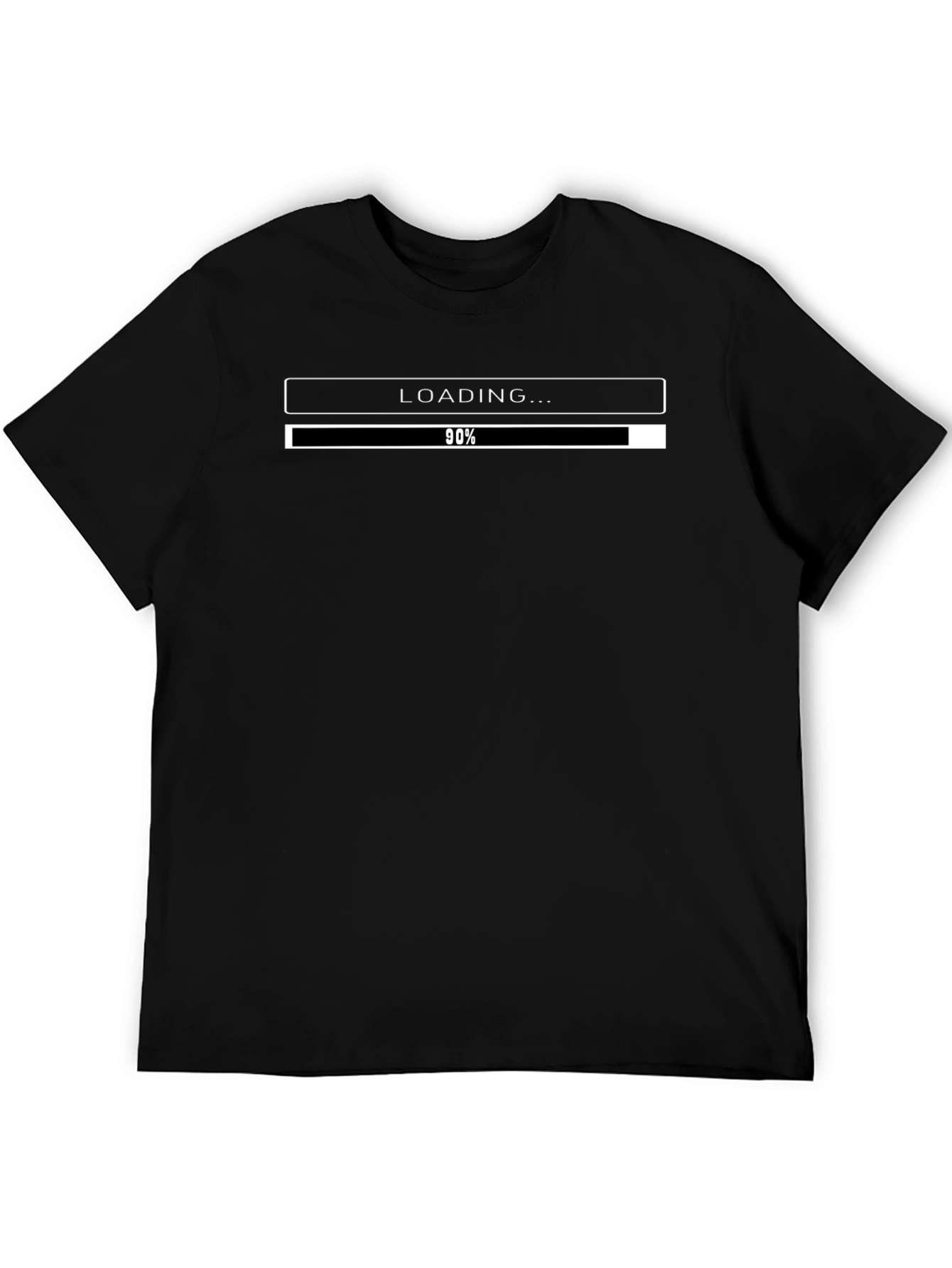 Loading 90% Complete Graphic Tee - Black Cotton T-Shirt