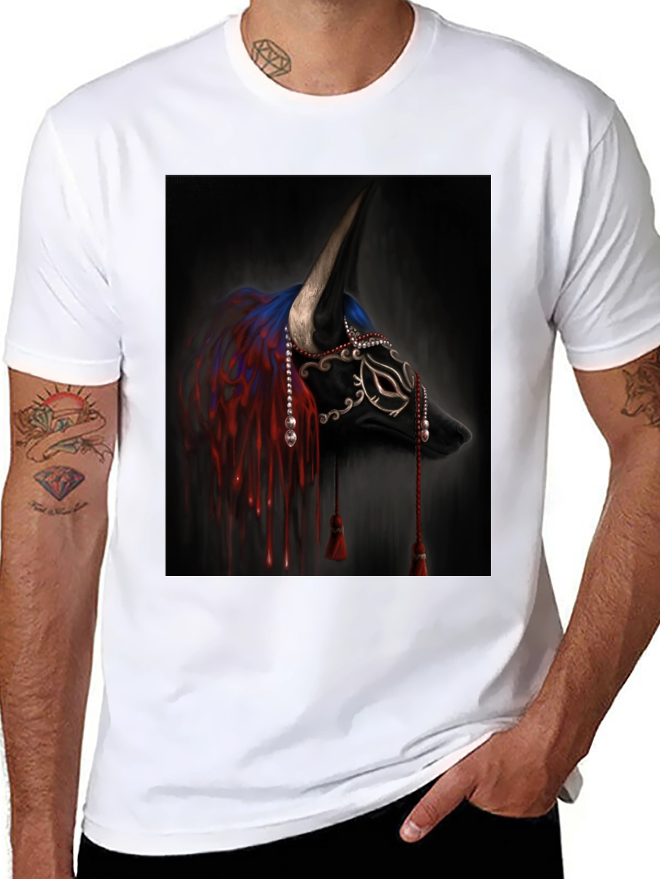 Mystic Bull Graphic Tee - Black